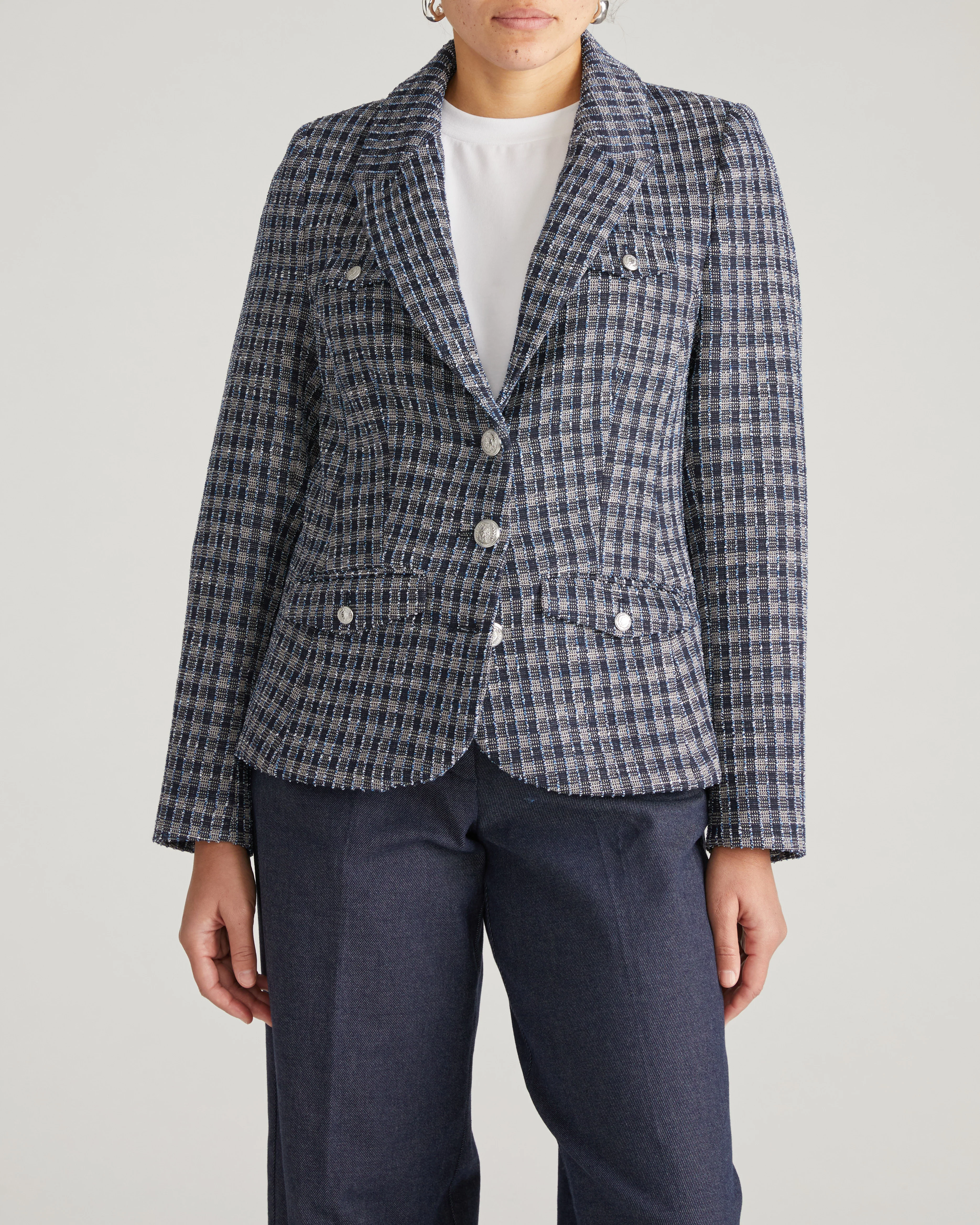 4 Pocket Ponte Blazer - French Tweed - Image 11