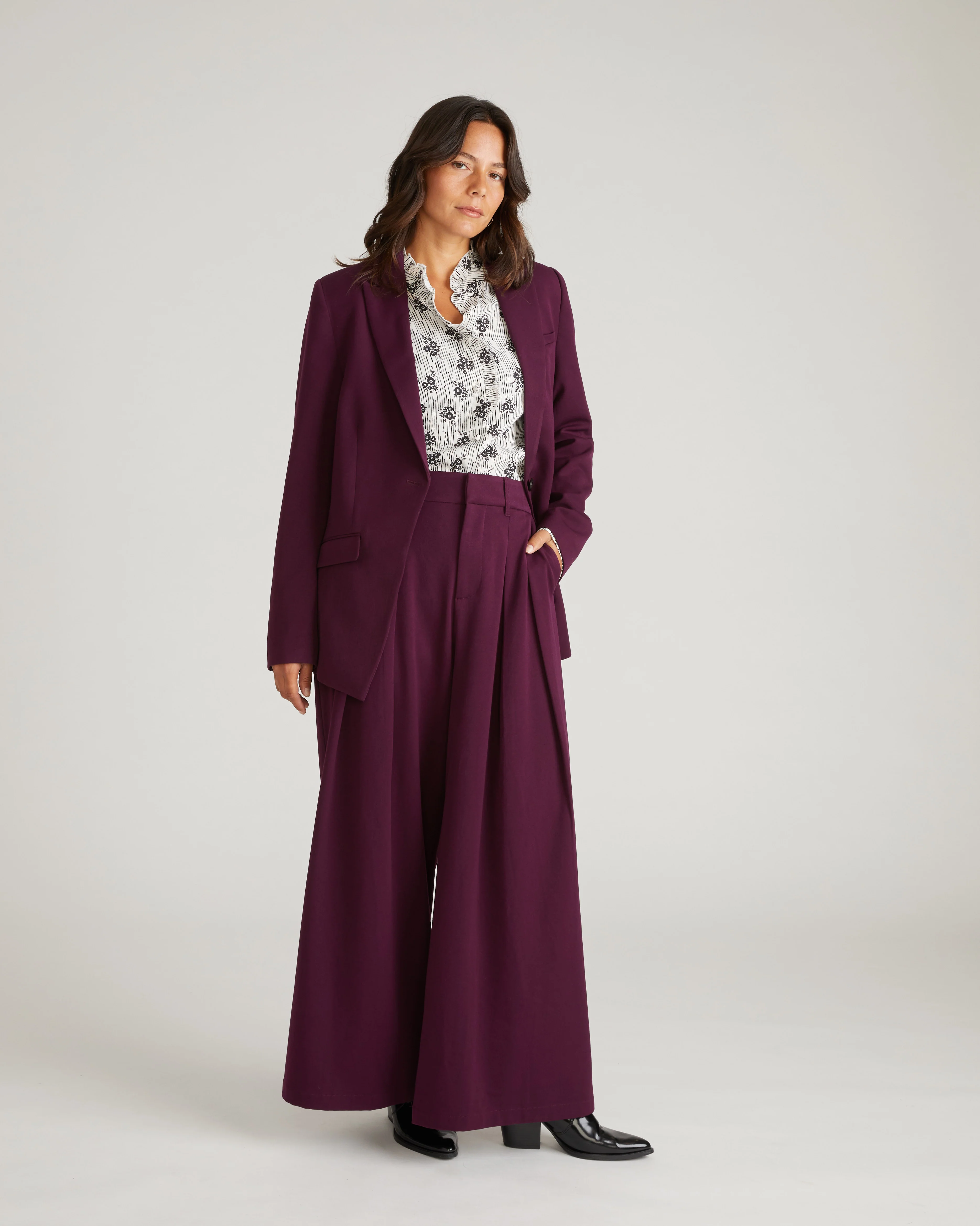 All Day Palais Wide Leg Pants - Gamay - Image 3