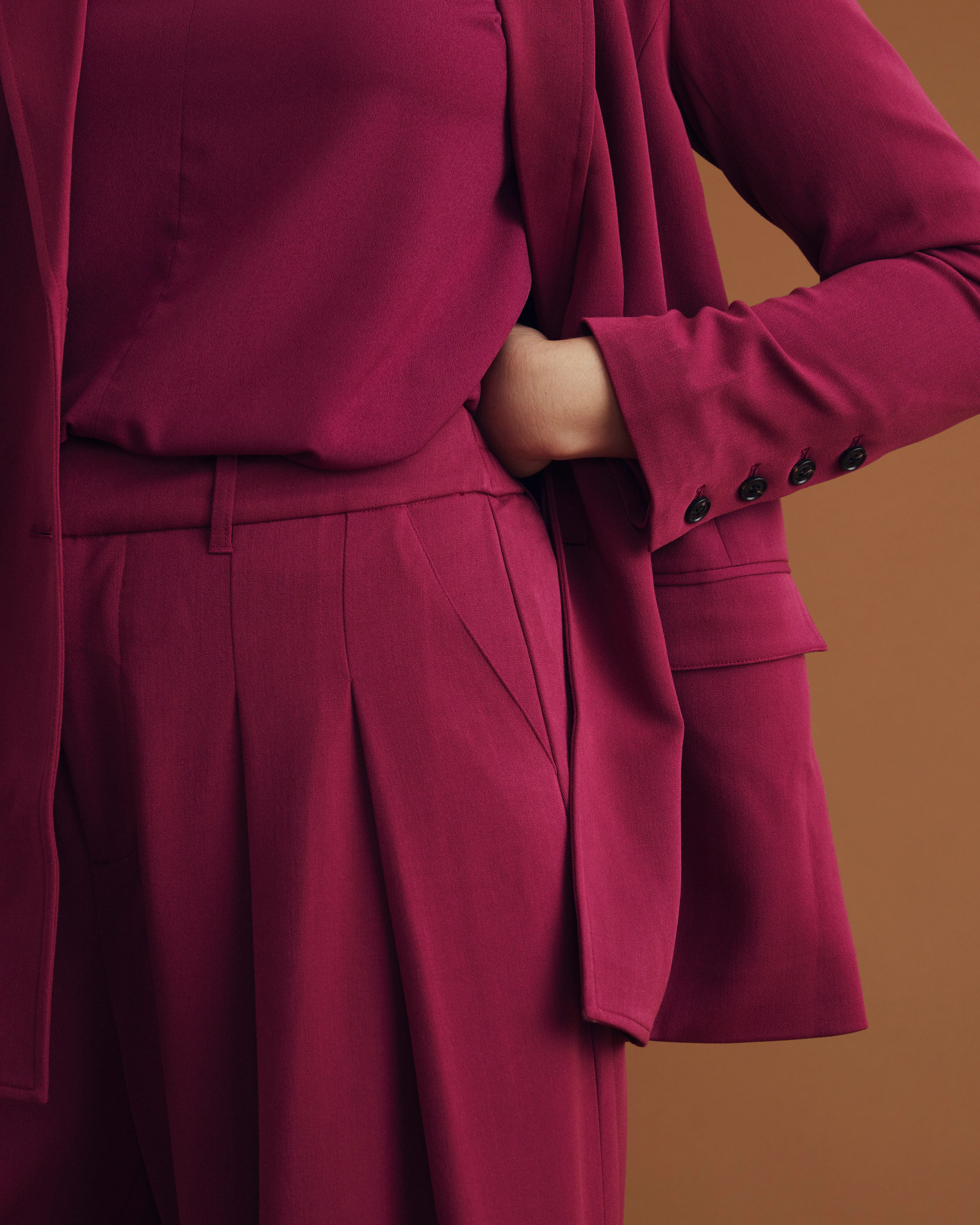 All Day Palais Wide Leg Pants - Goji Berry - Image 3