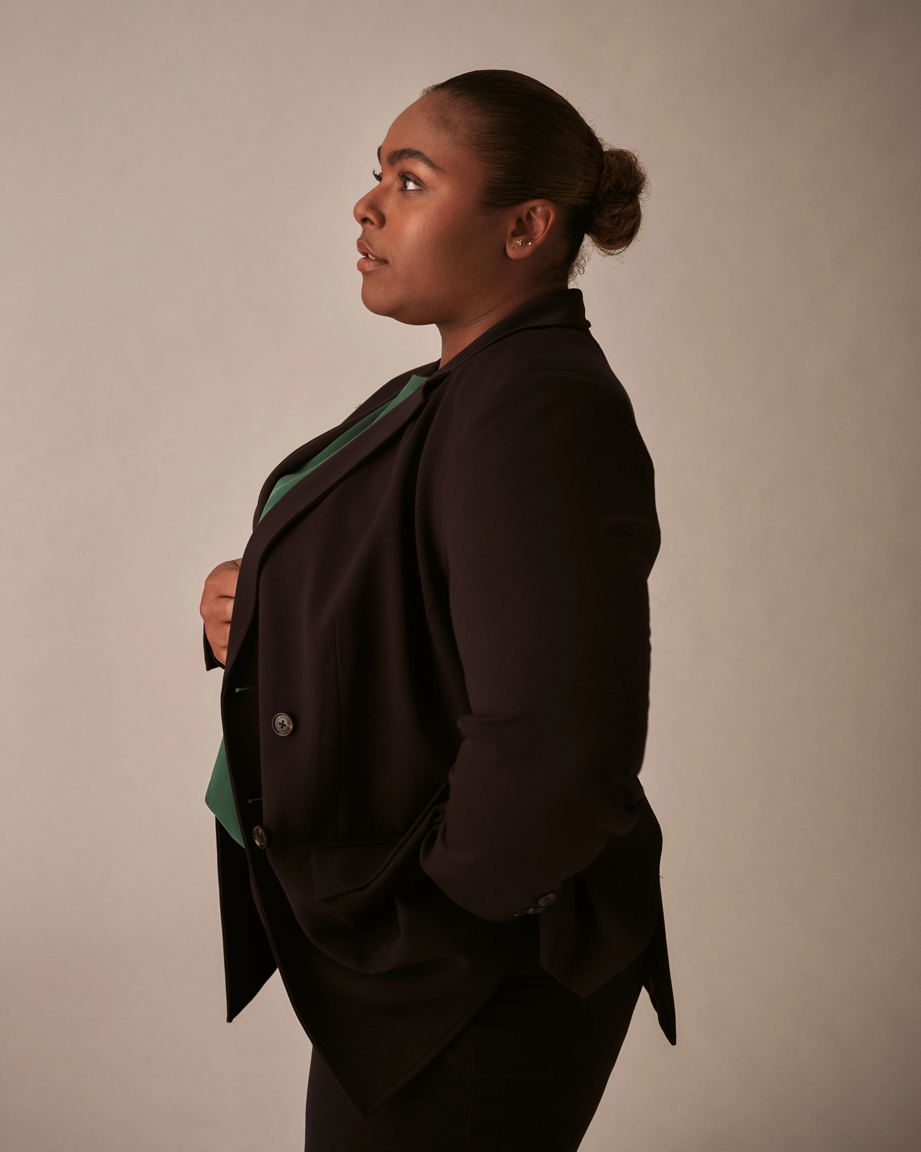 All Day Warren Double Breasted Blazer - Black - Image 4