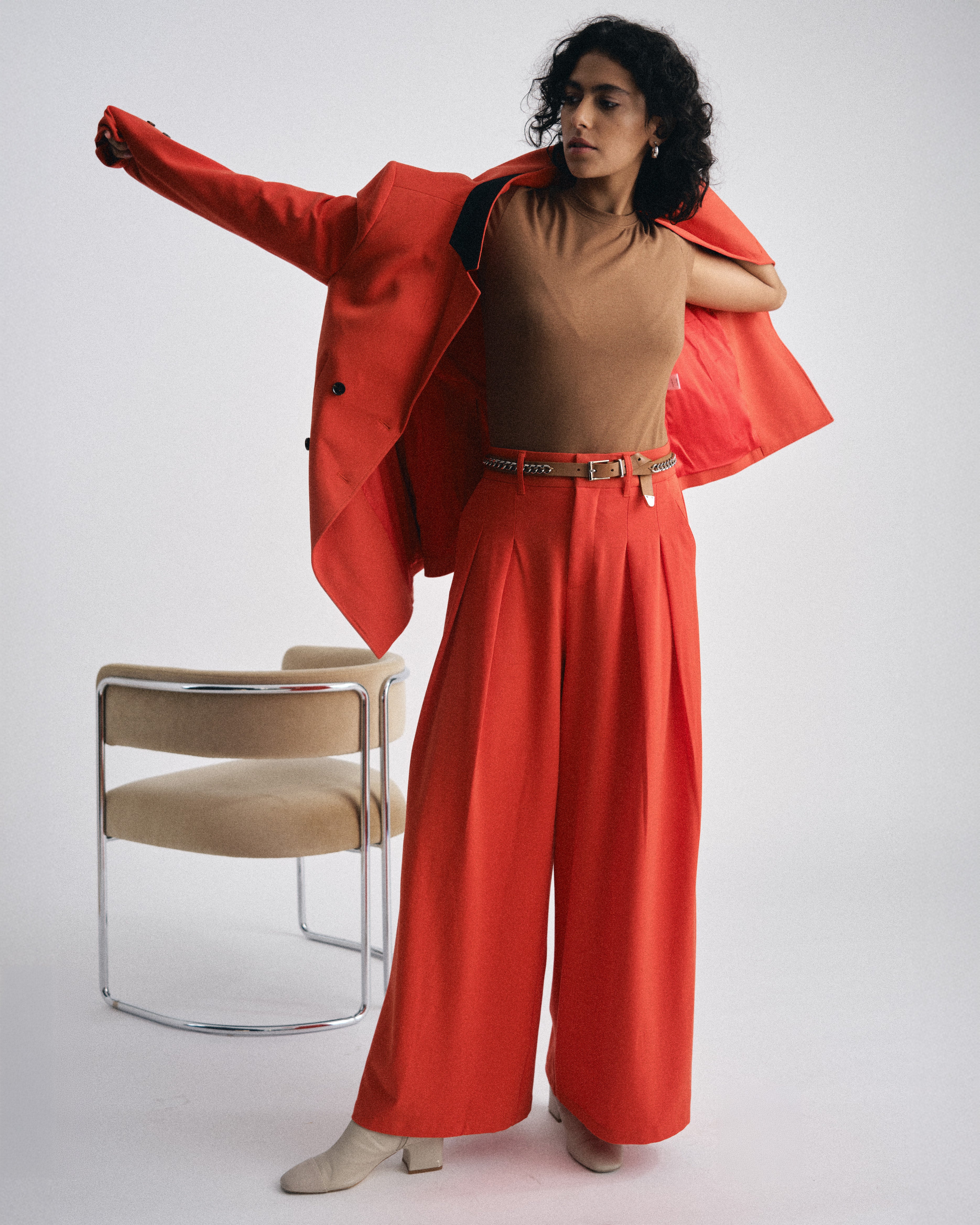 All Day Warren Double Breasted Blazer - Poppy - Image 6