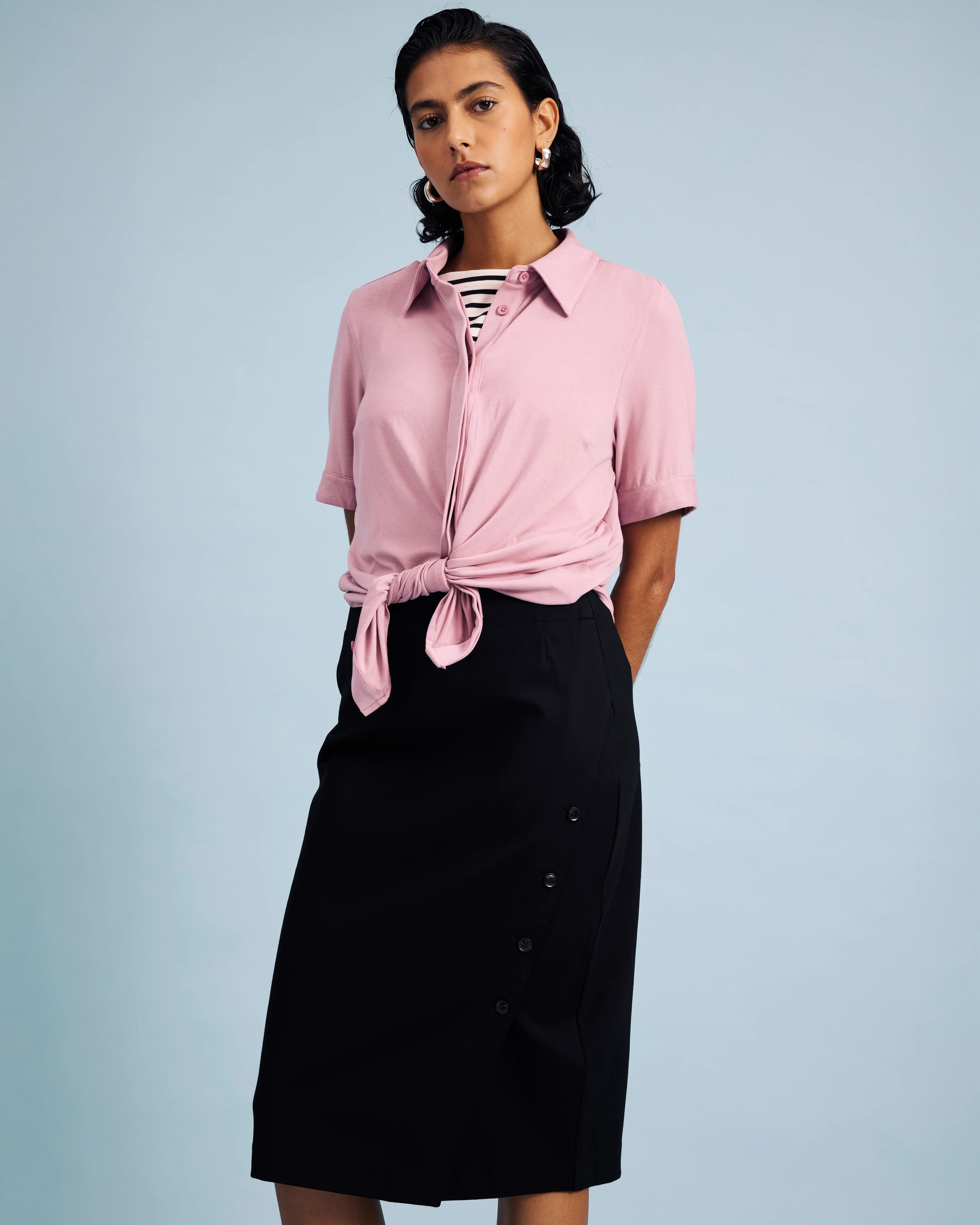 Anya Ponte Skirt - Black - Image 2