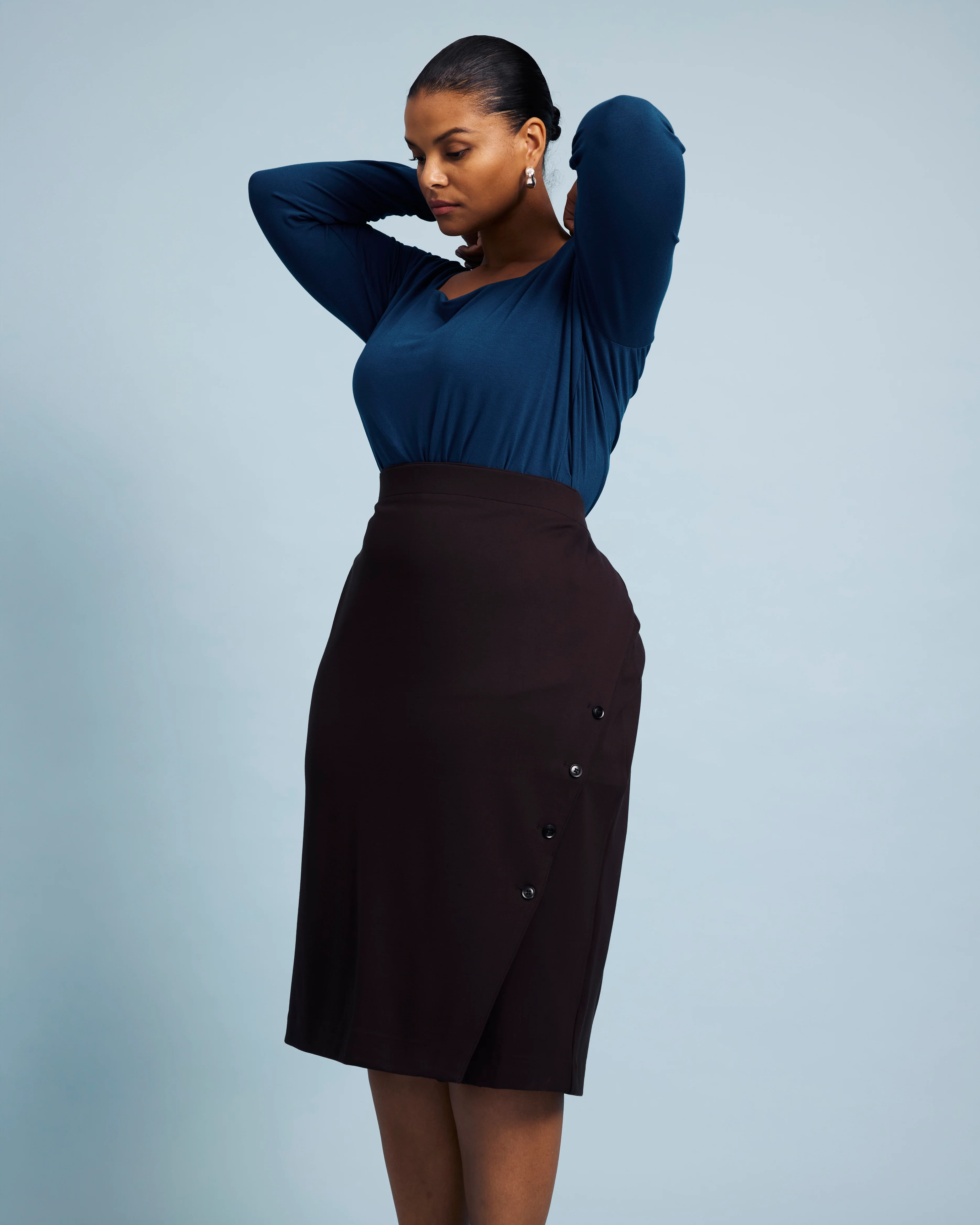 Anya Ponte Skirt - Espresso - Image 6