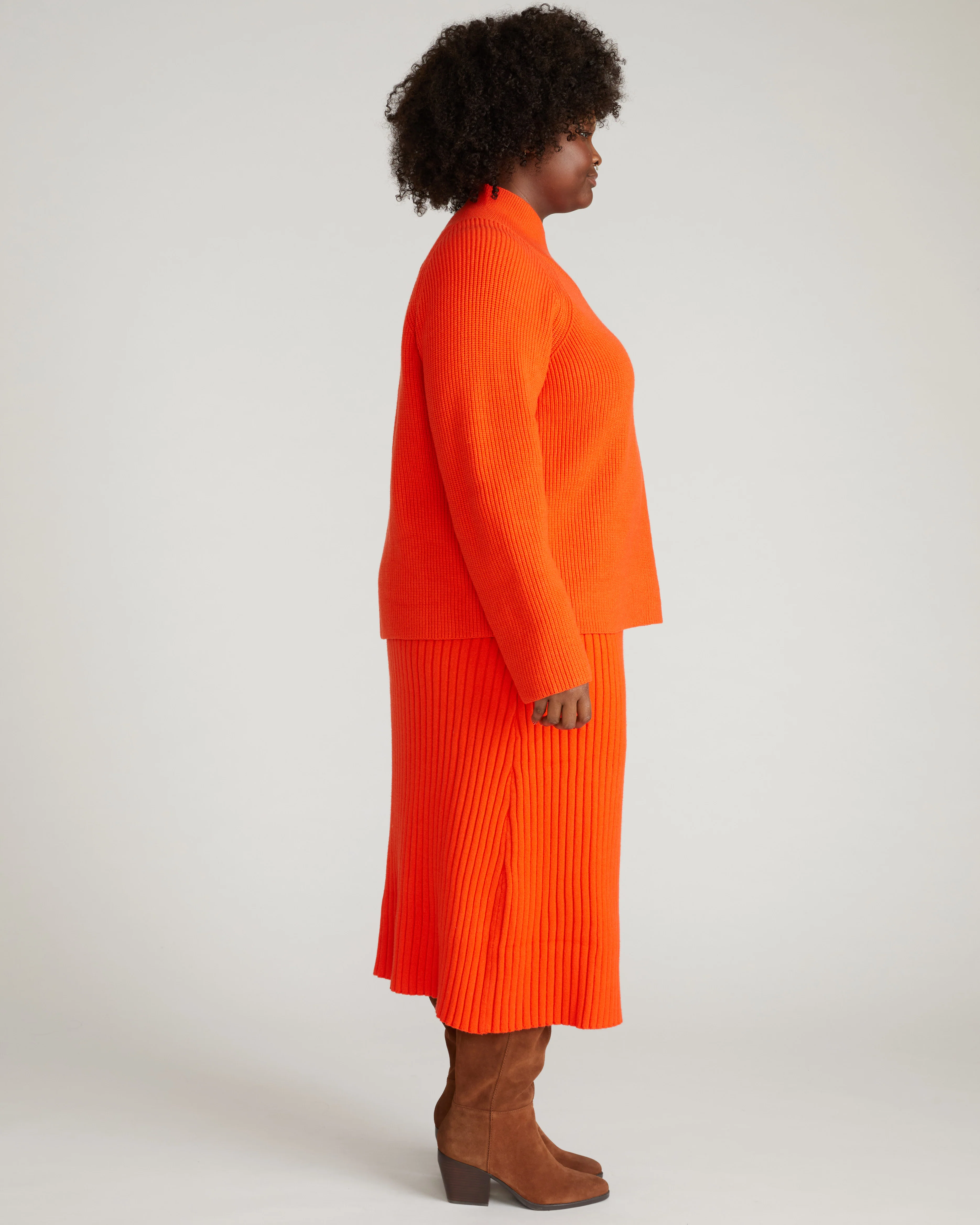 Arly Wrap Neck Sweater - Poppy - Image 4