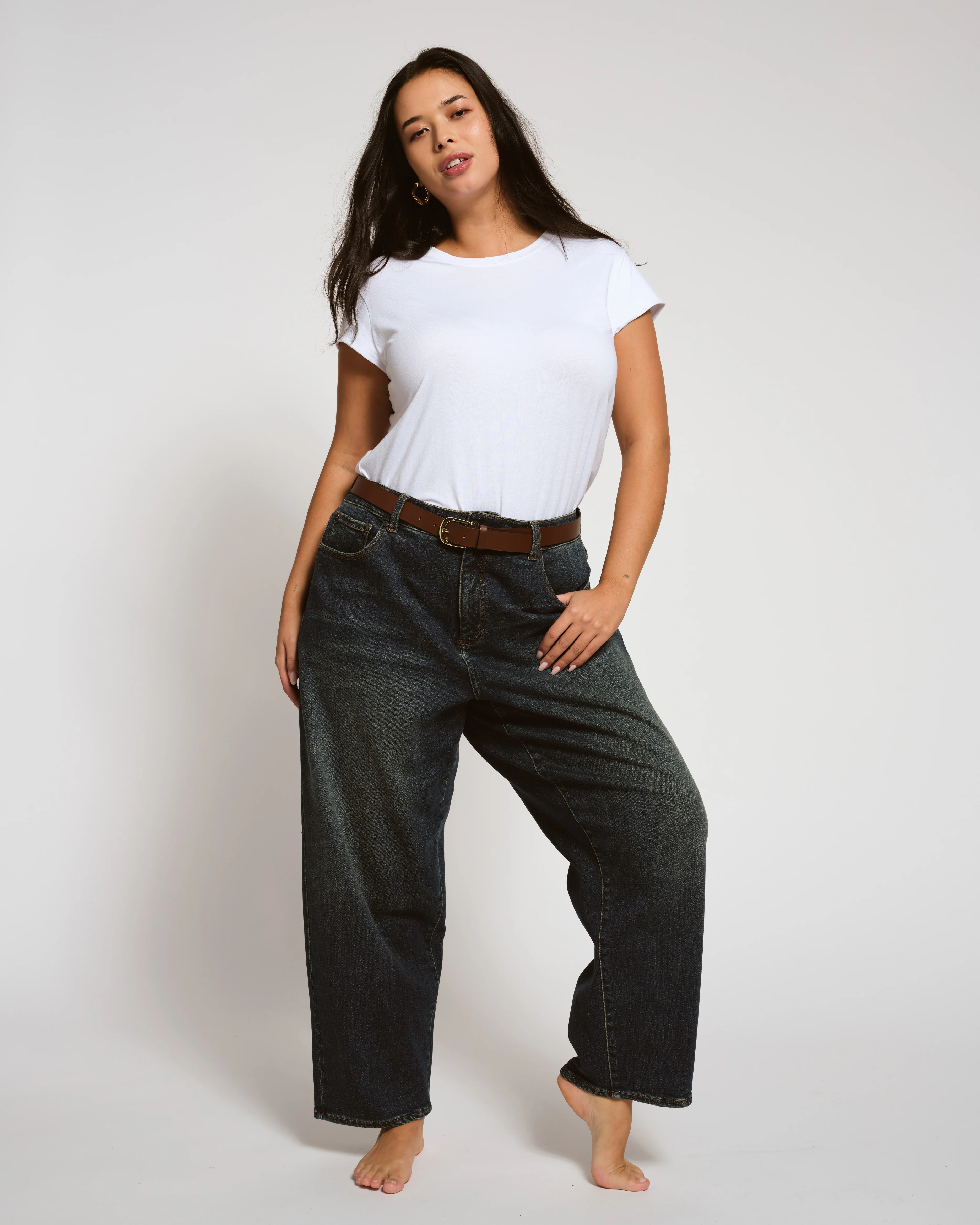 Ashley Cap Sleeve Tee - White - Image 2