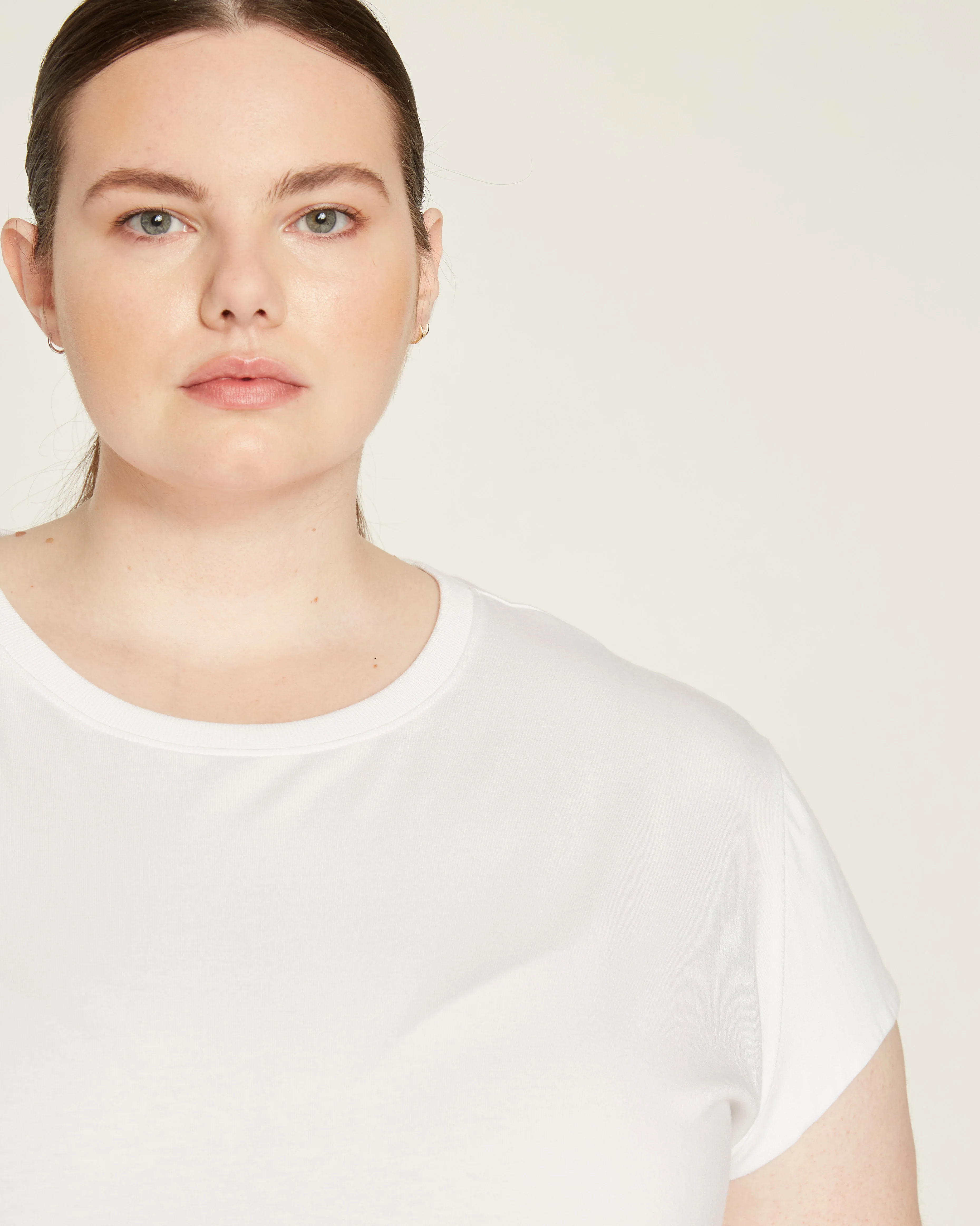 Ashley Cap Sleeve Tee - White - Image 6