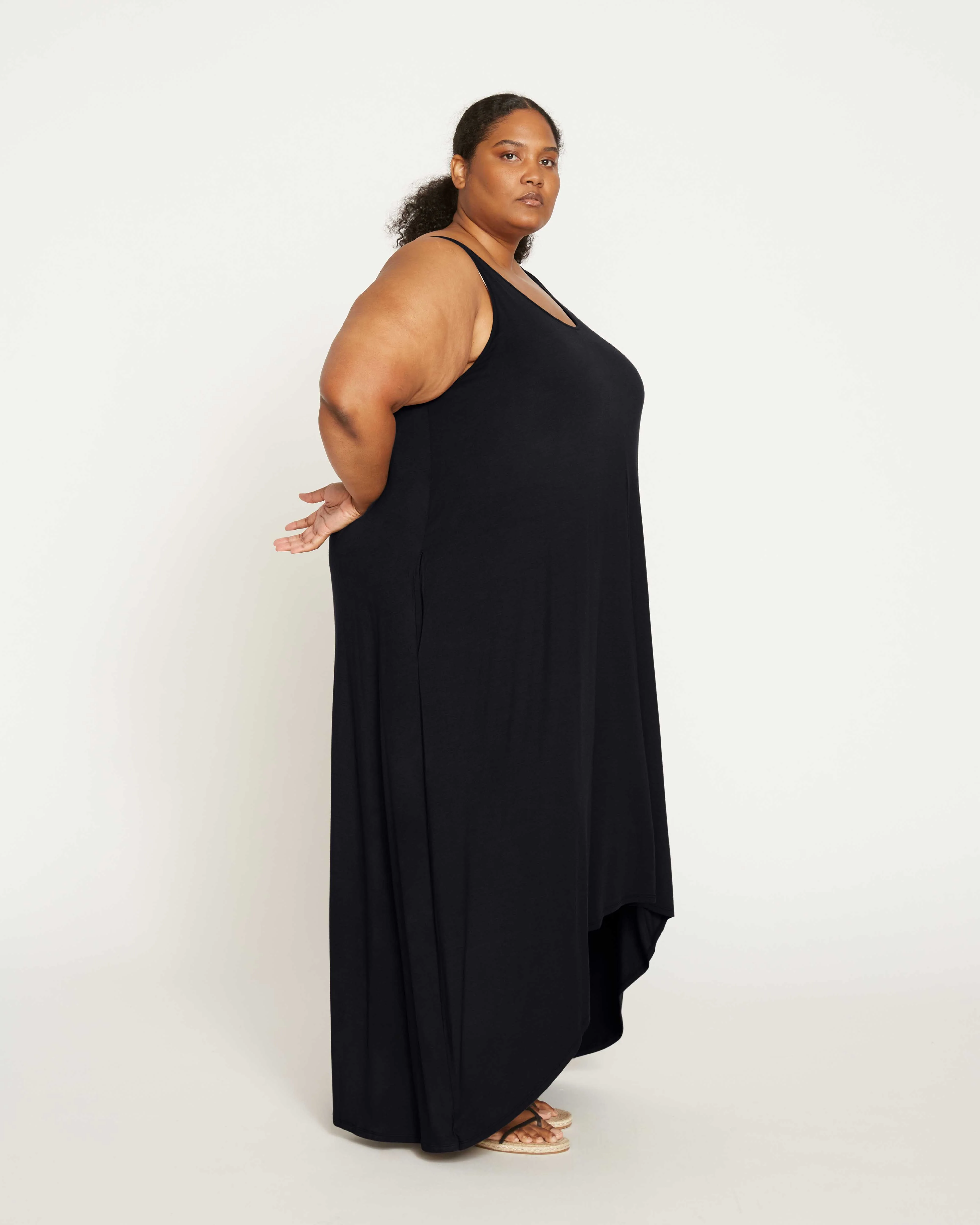 Athena Divine Jersey Dress - Black - Image 3