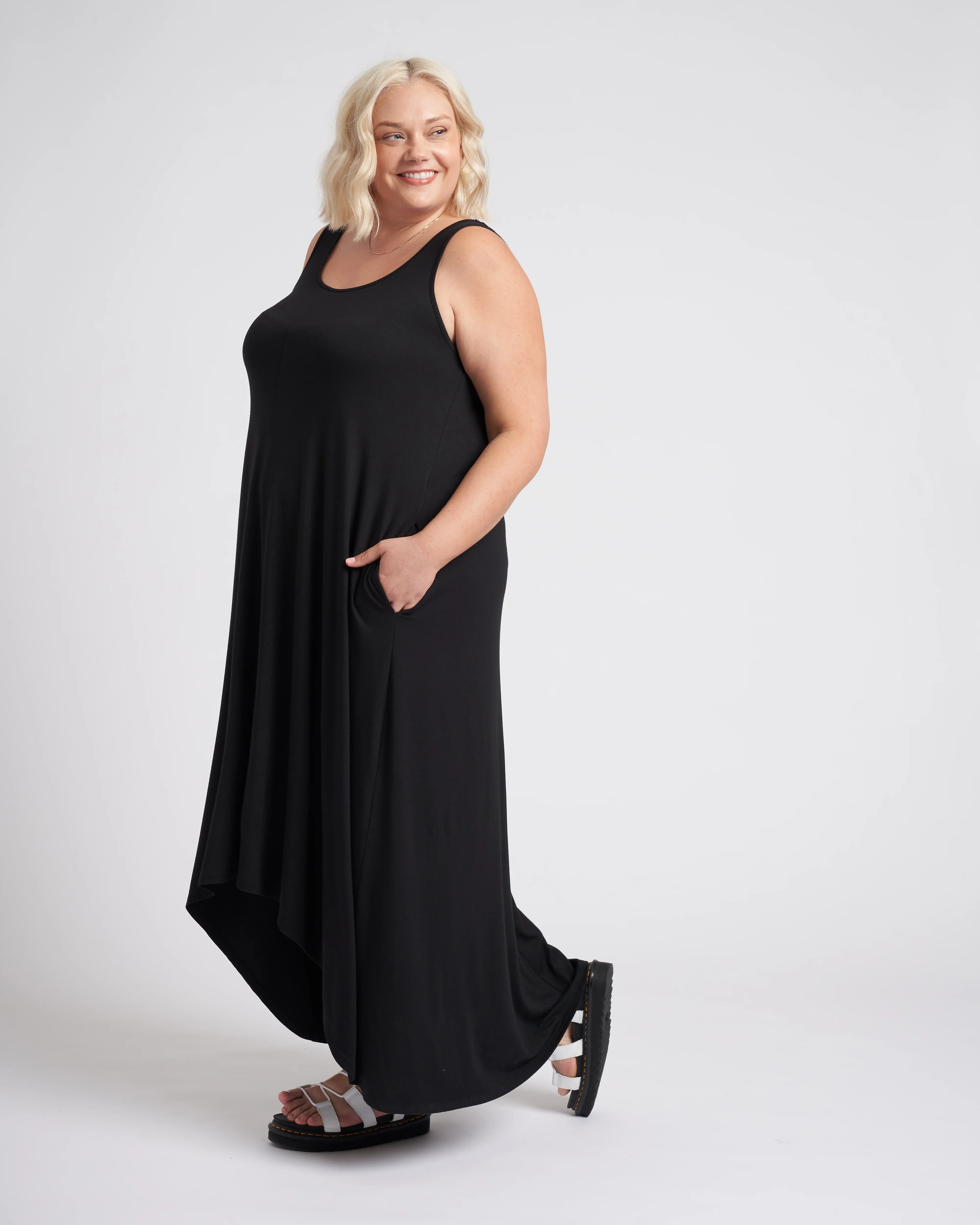 Athena Divine Jersey Dress - Black - Image 6