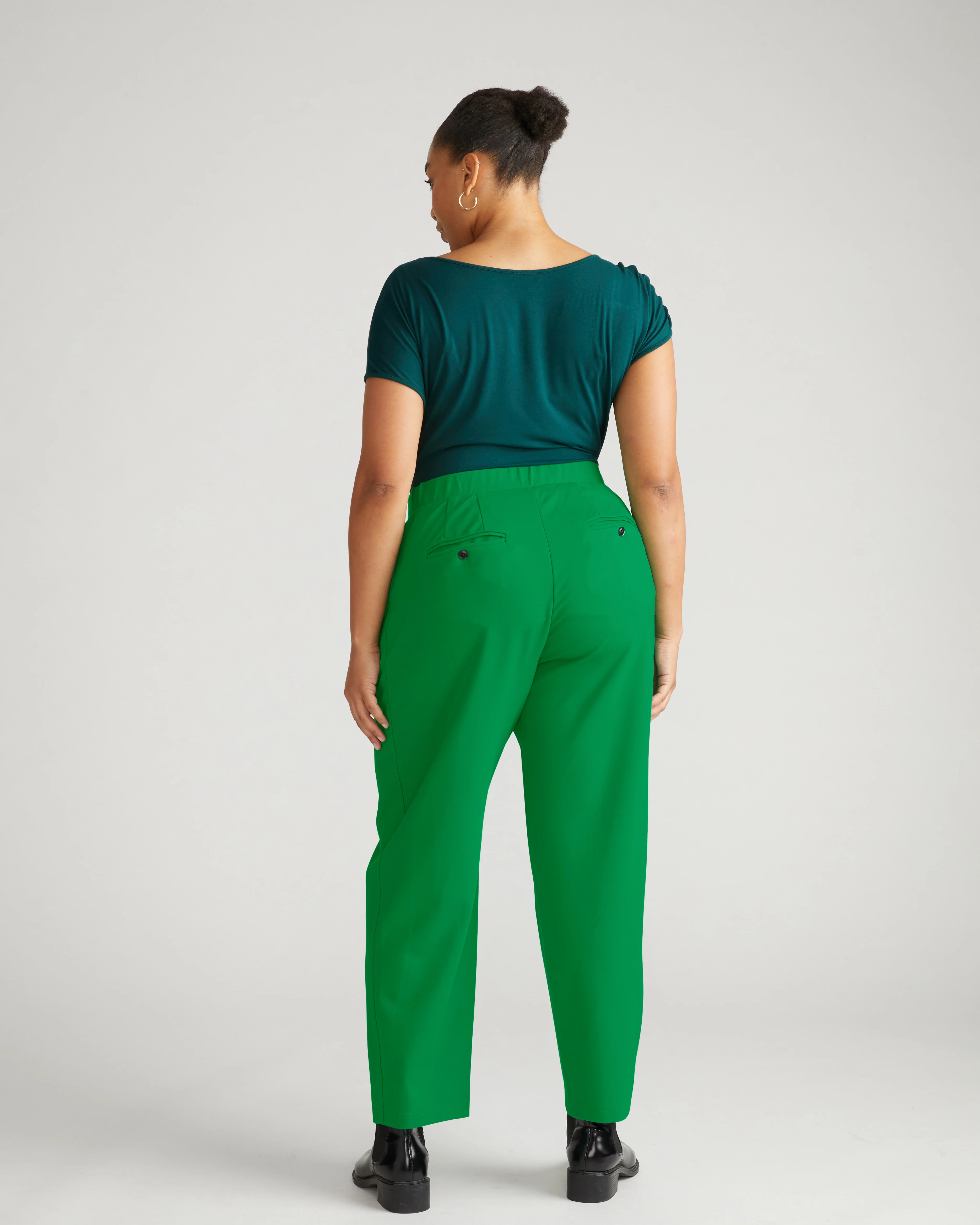 Audrey Tailored Ponte Pants - Vivid Green - Image 3