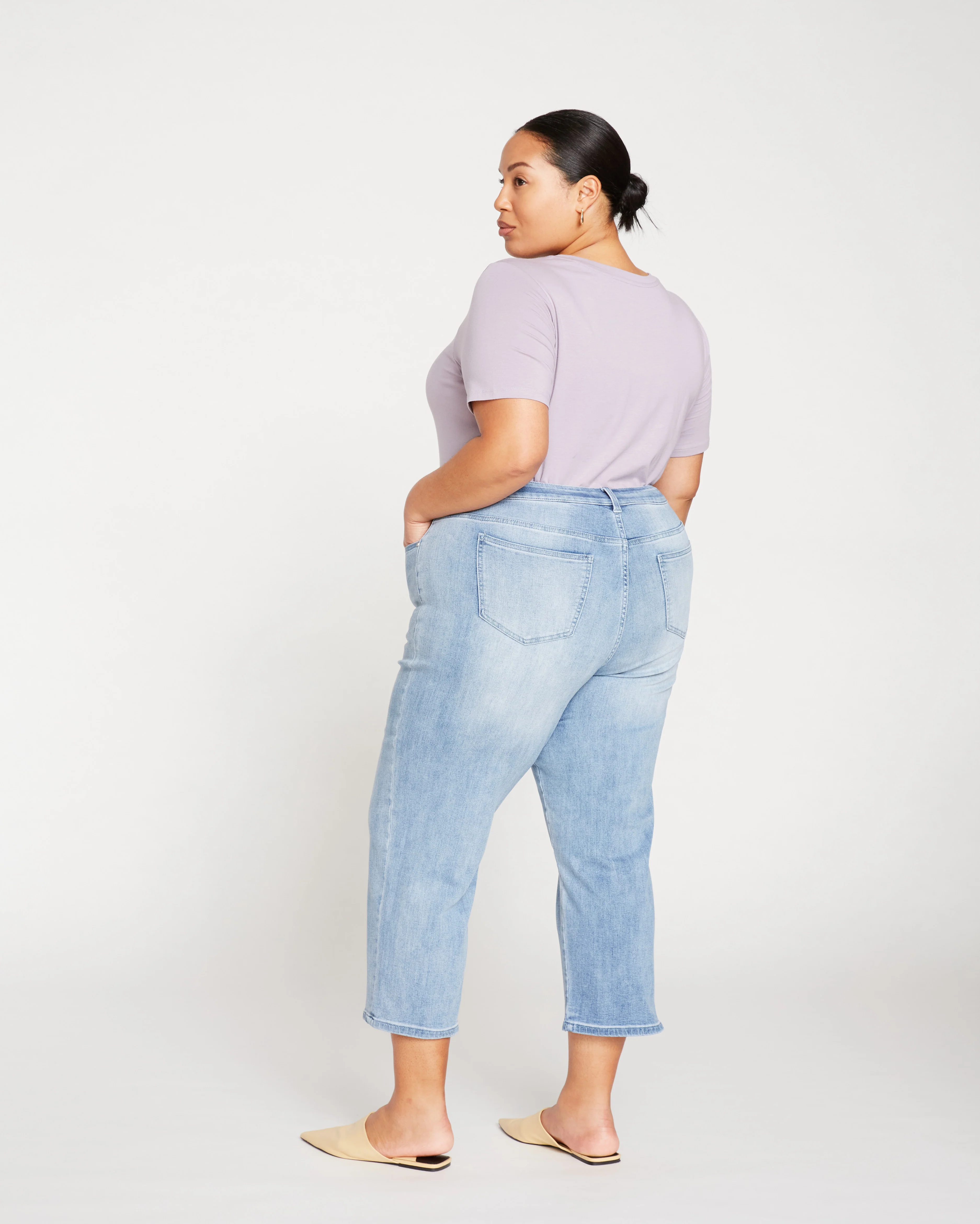 Bae Boyfriend Crop Jeans - Light Blue - Image 4