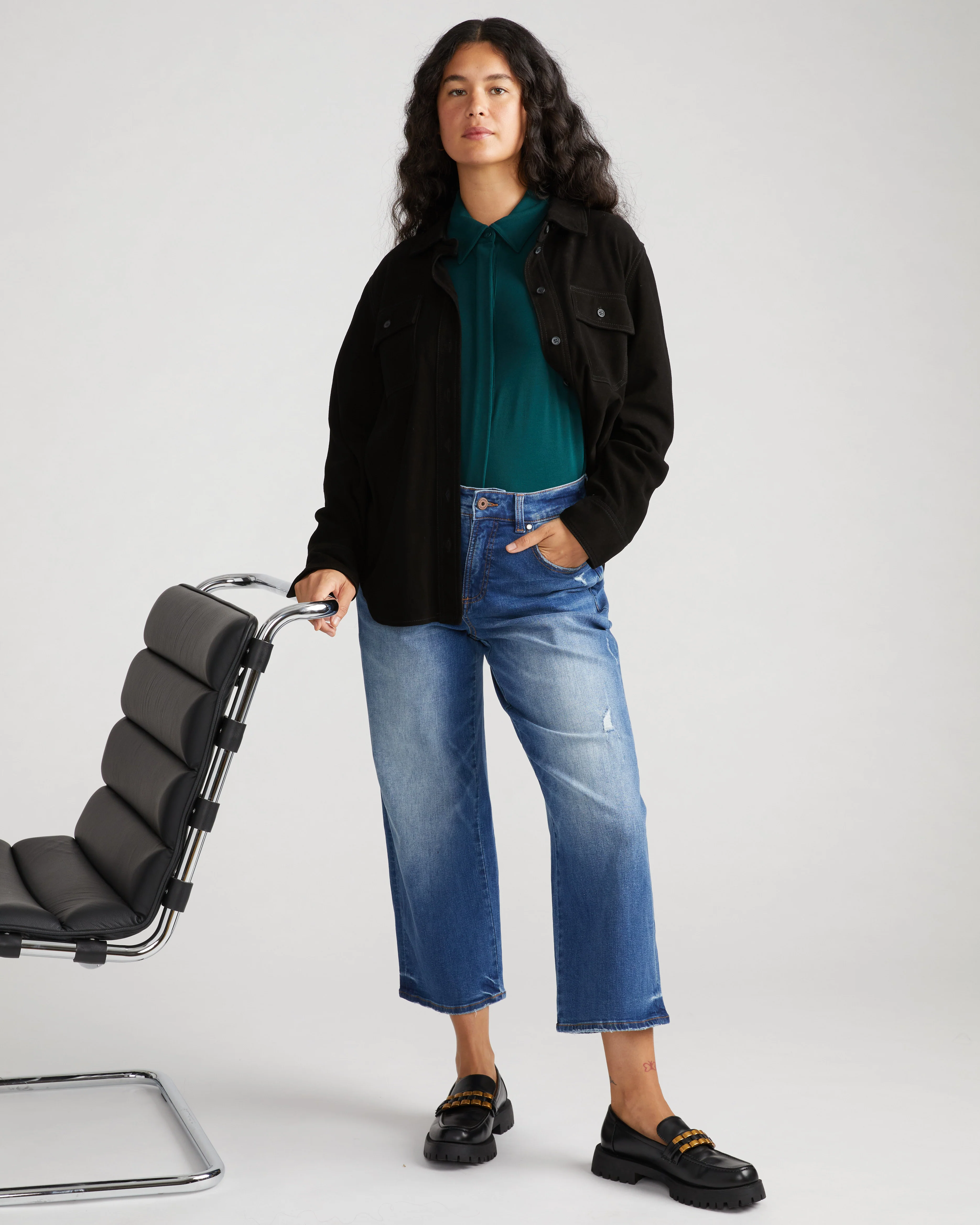 Bae Boyfriend Crop Jeans - Princeton Blue - Image 3