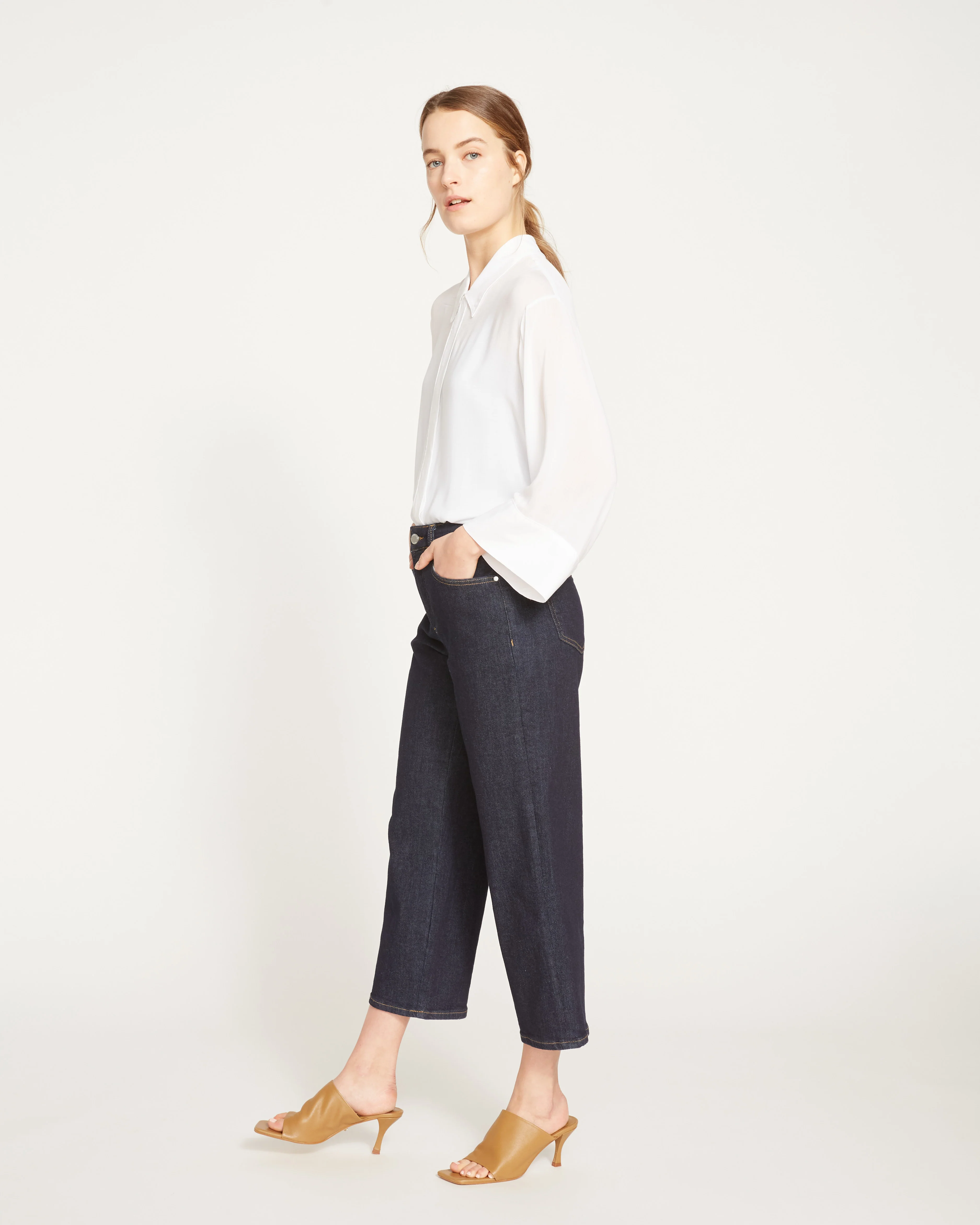 Bae Boyfriend Crop Jeans - Vintage Indigo Selvedge - Image 3