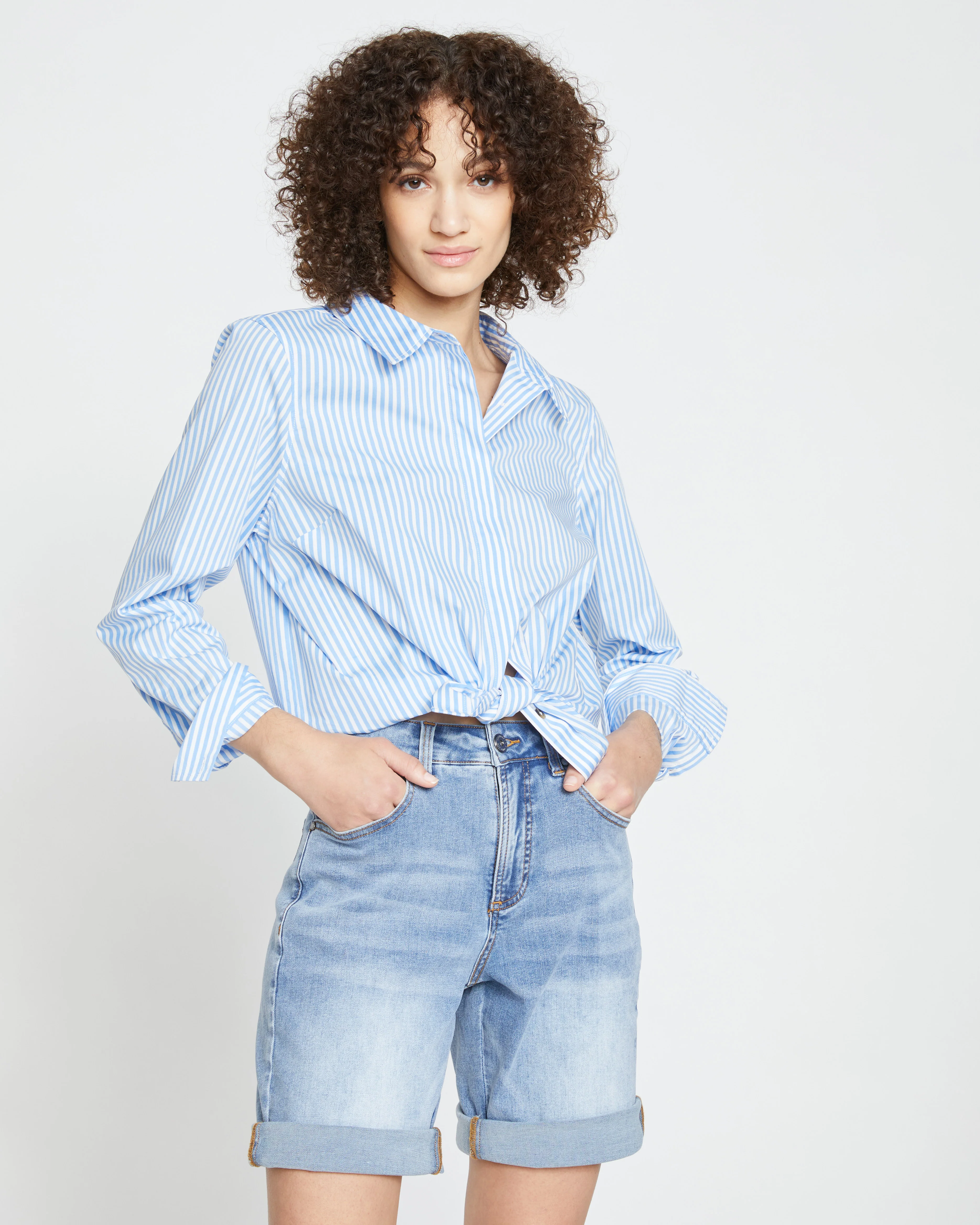 Bae Denim Shorts - New Wave Blue - Image 2
