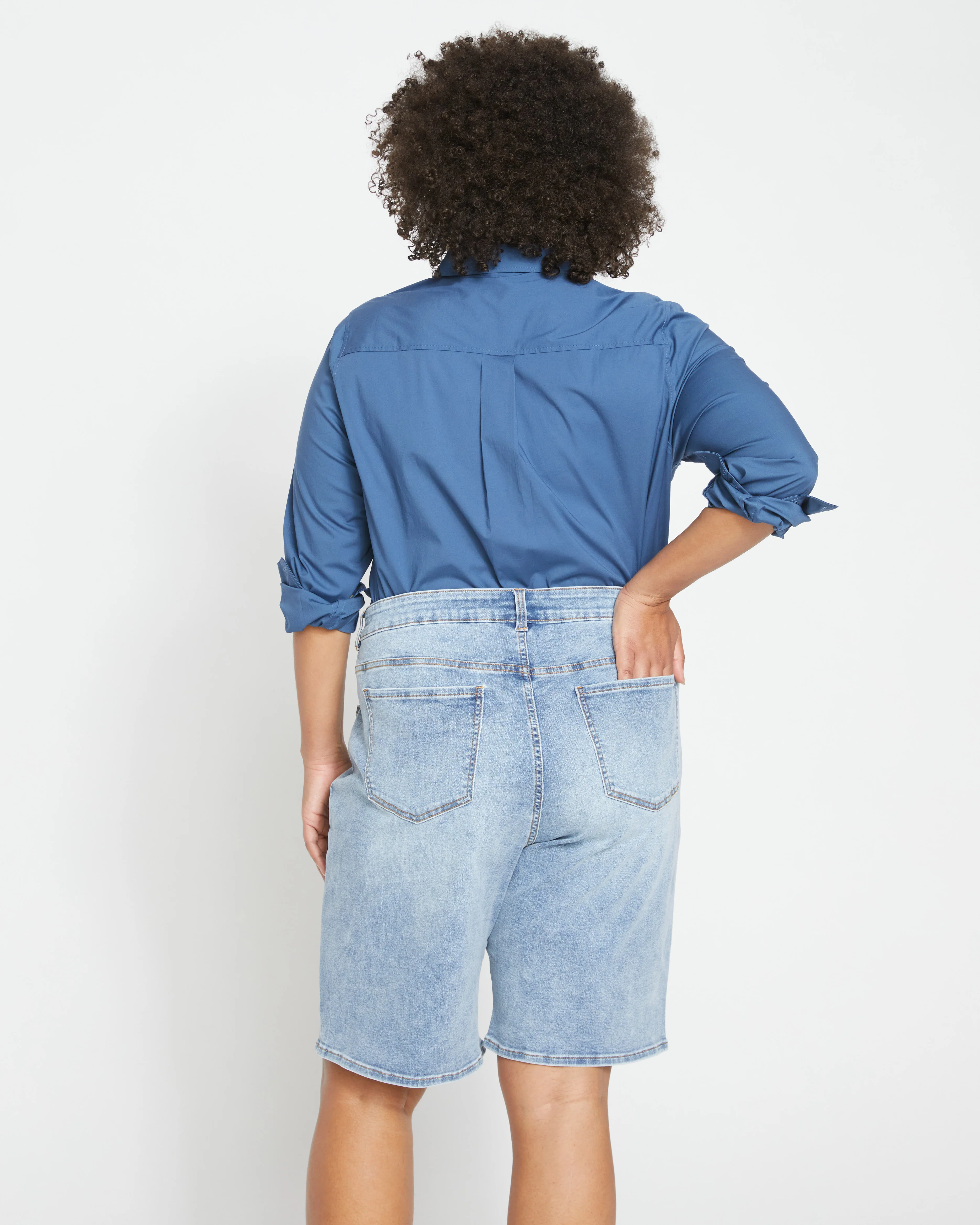 Bae Denim Shorts - New Wave Blue - Image 5
