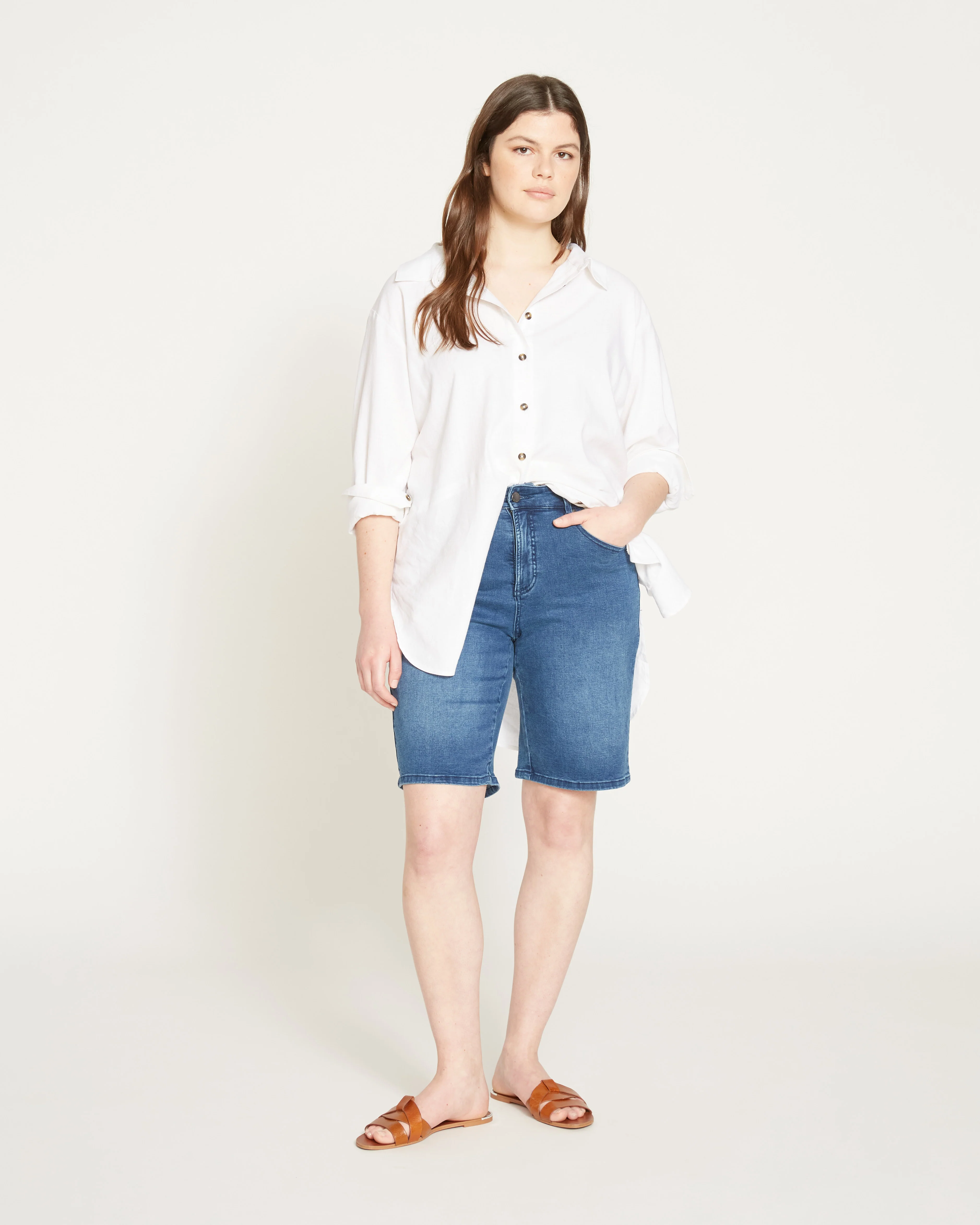 Bae Denim Shorts - True Blue - Image 2