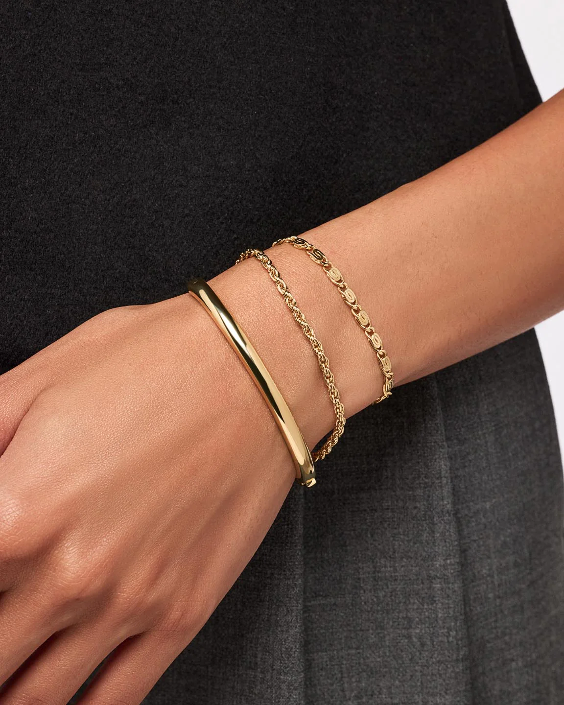 Ana Luisa Bangle Bracelet - Brynley Two Tone - Image 2