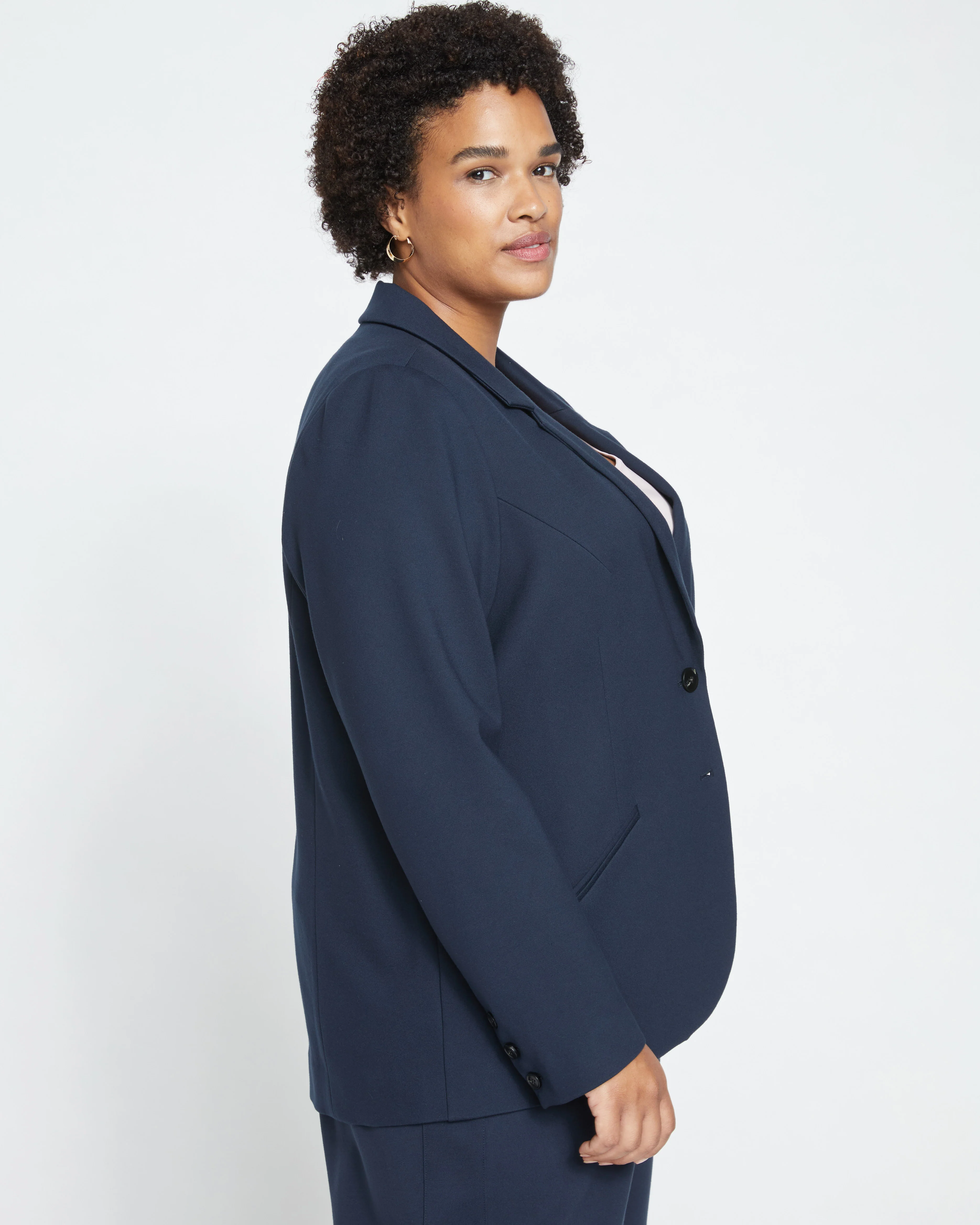 Beas Ponte Blazer - Navy - Image 3