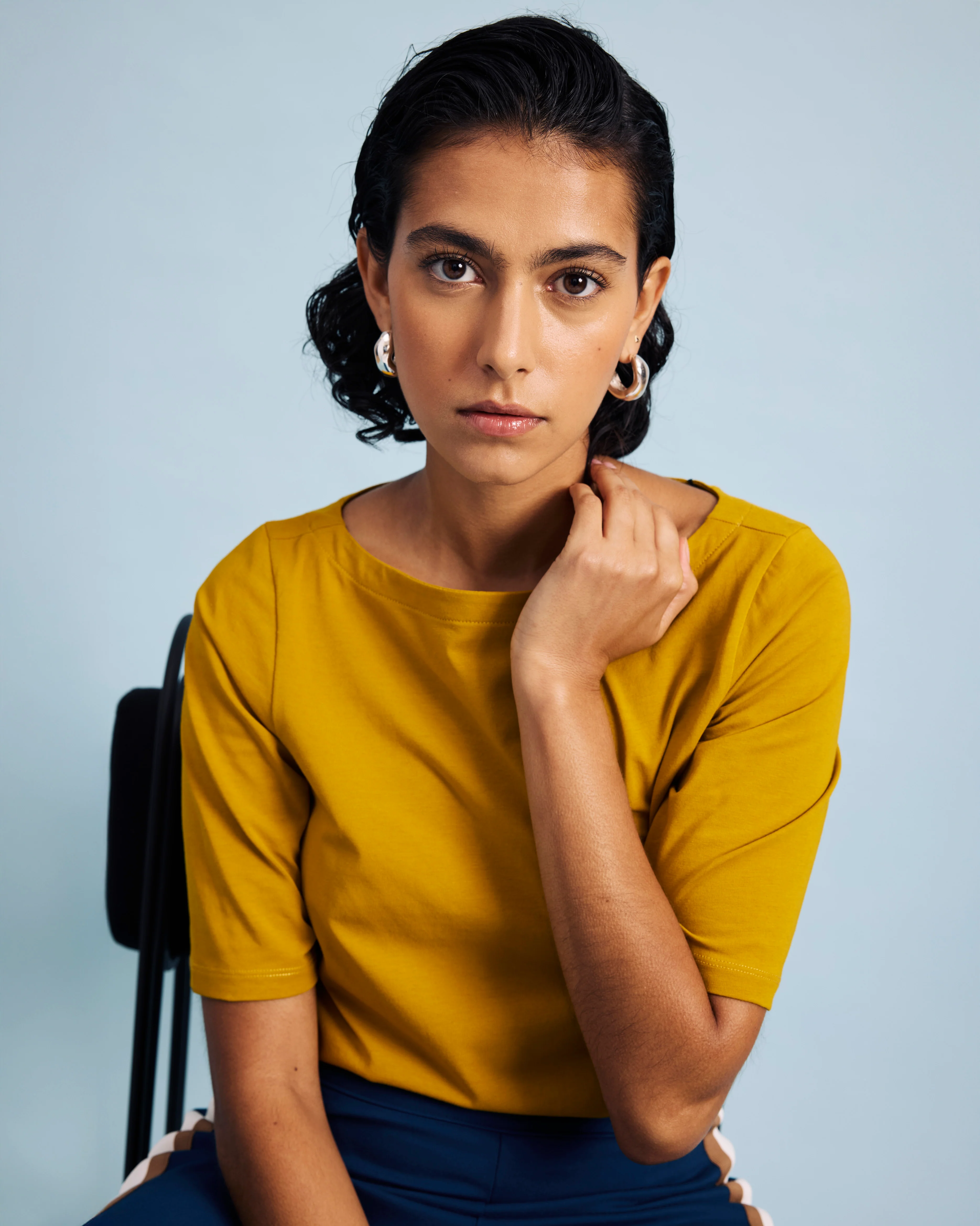 Bella Boatneck Tee - Mustard - Image 3