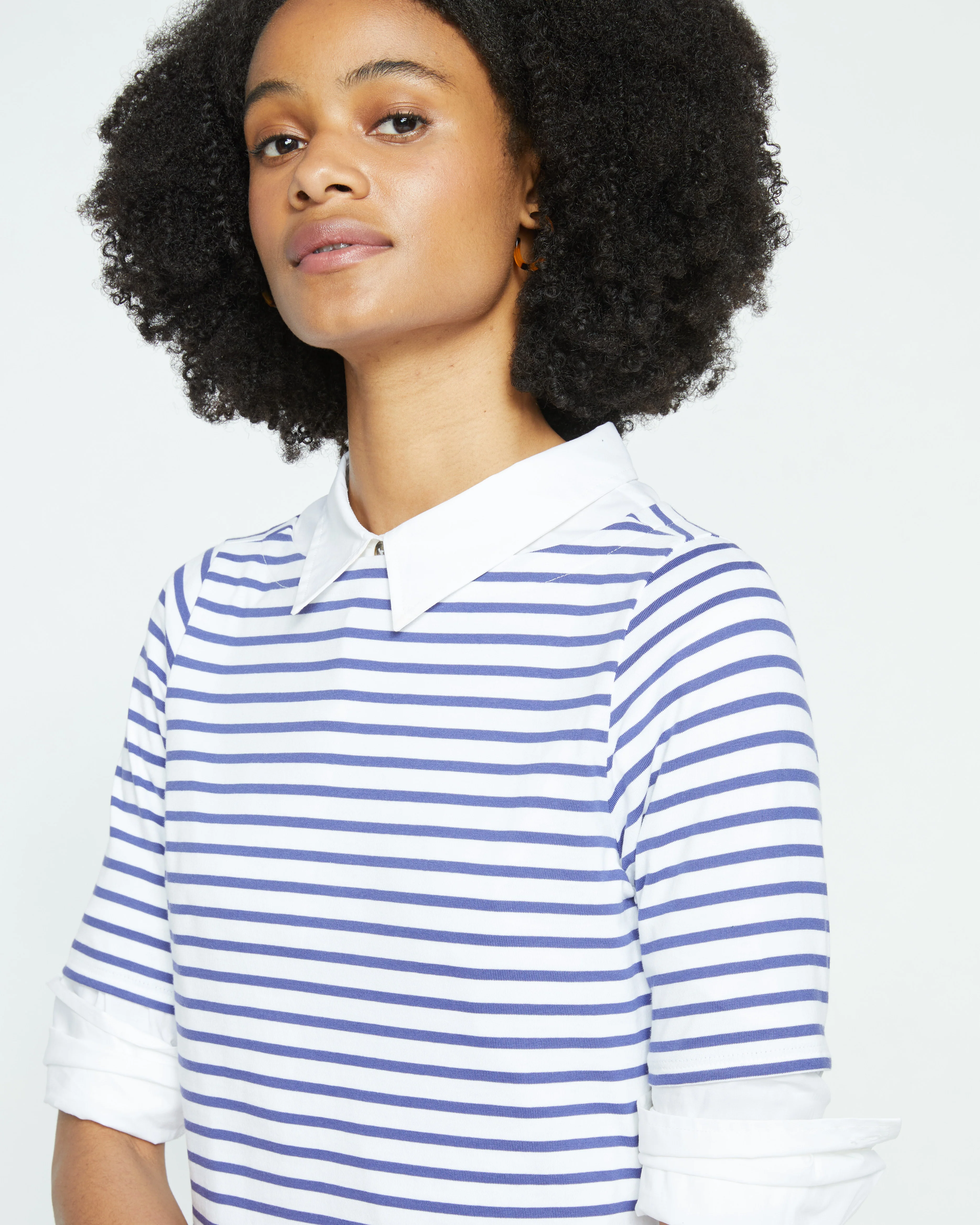 Belle Breton Stripe Jersey Dress - White/Classic Navy Stripe - Image 3