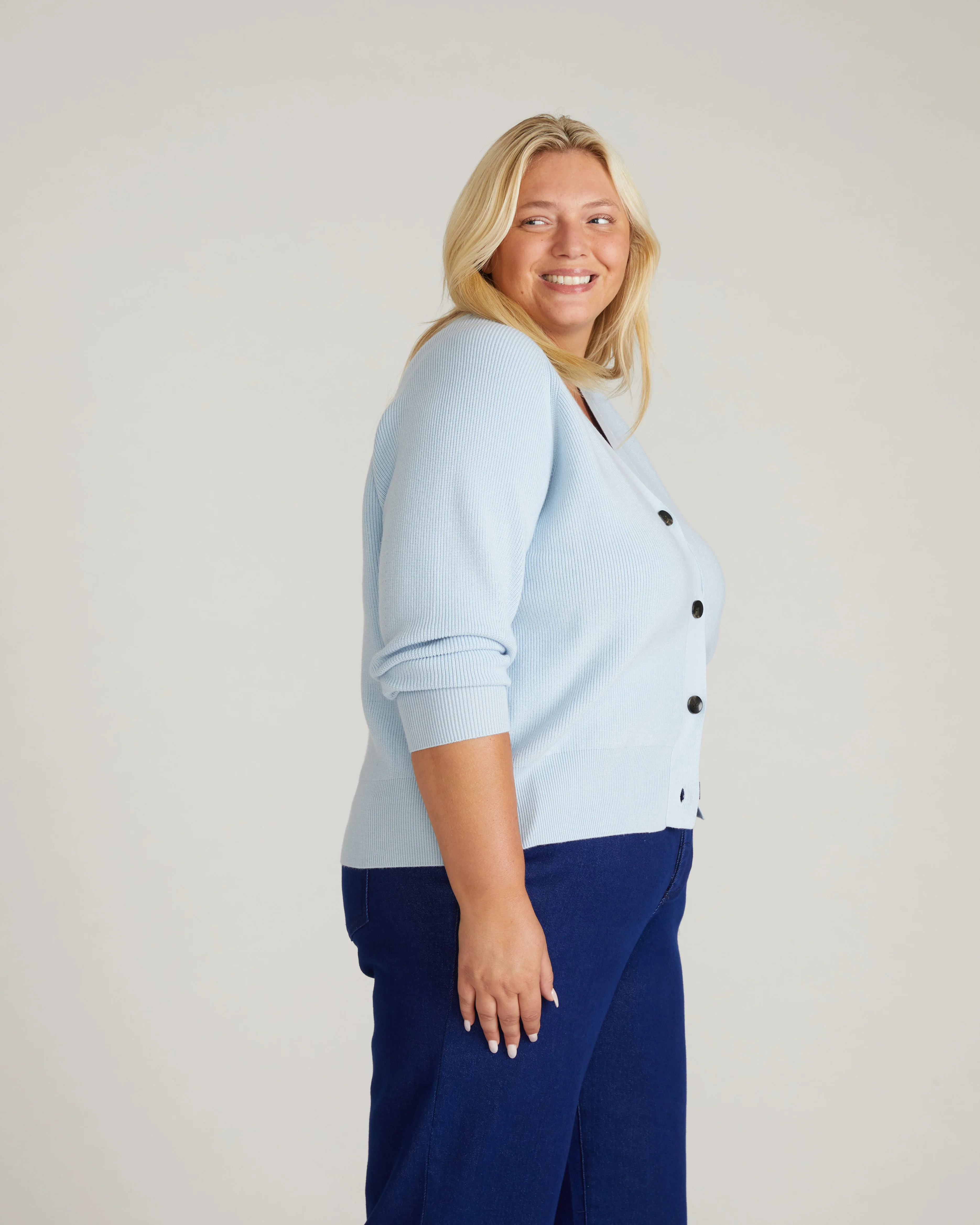 Better-Than-Wool Cardigan - Silver Blue - Image 4
