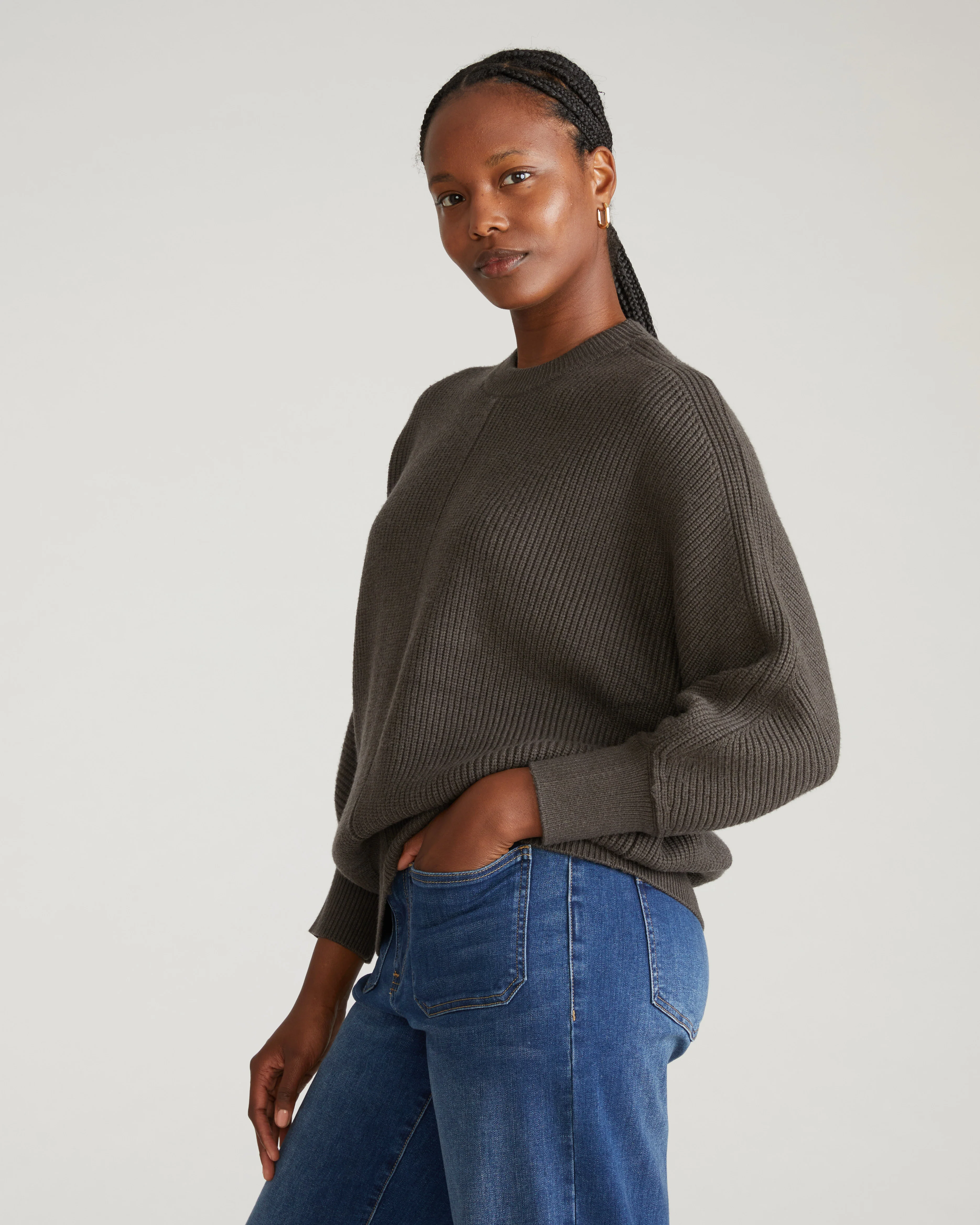 Better-Than-Wool Dolman Sweater - Graphite - Image 3