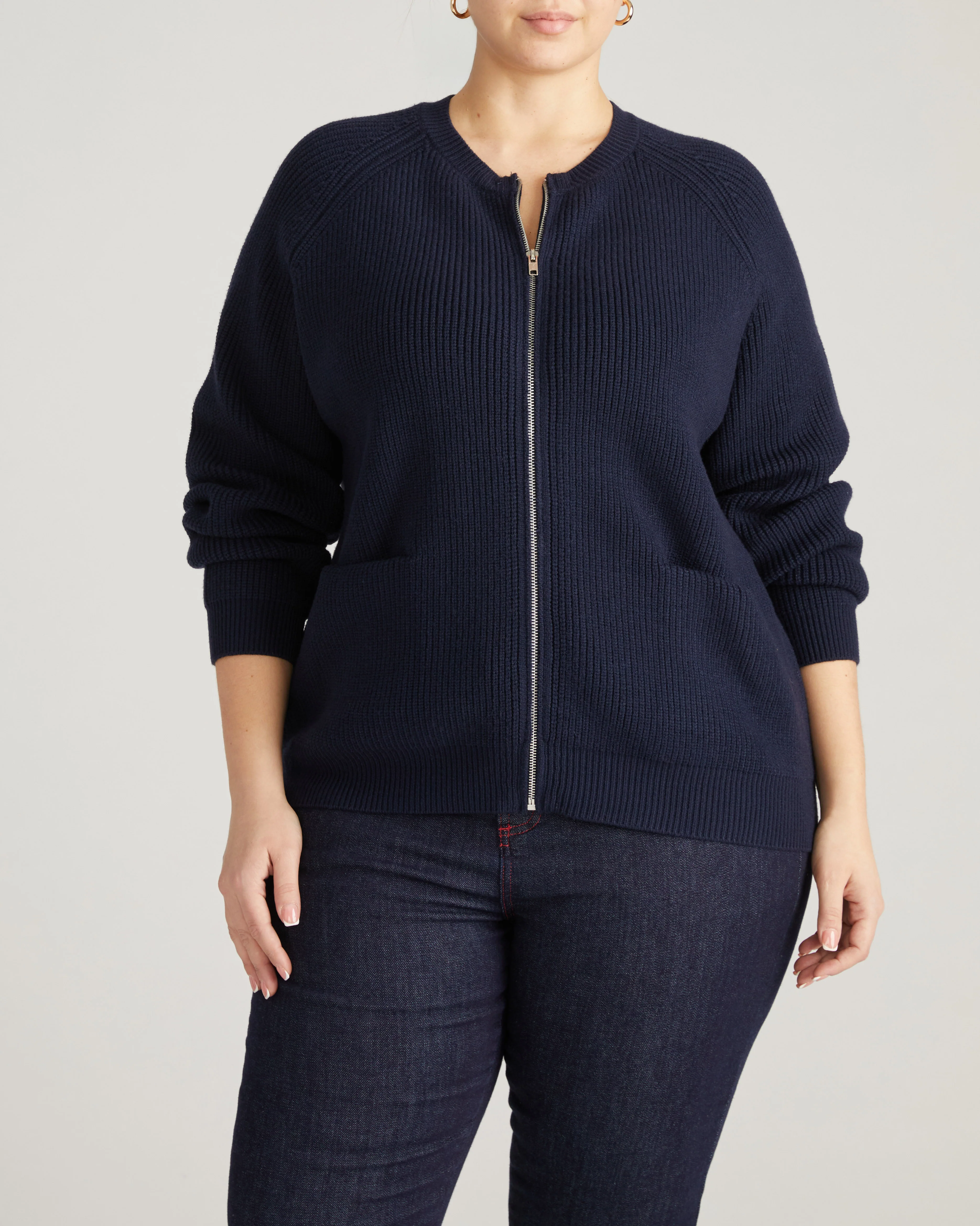 Better-Than-Wool Zip Cardigan - Midnight - Image 2
