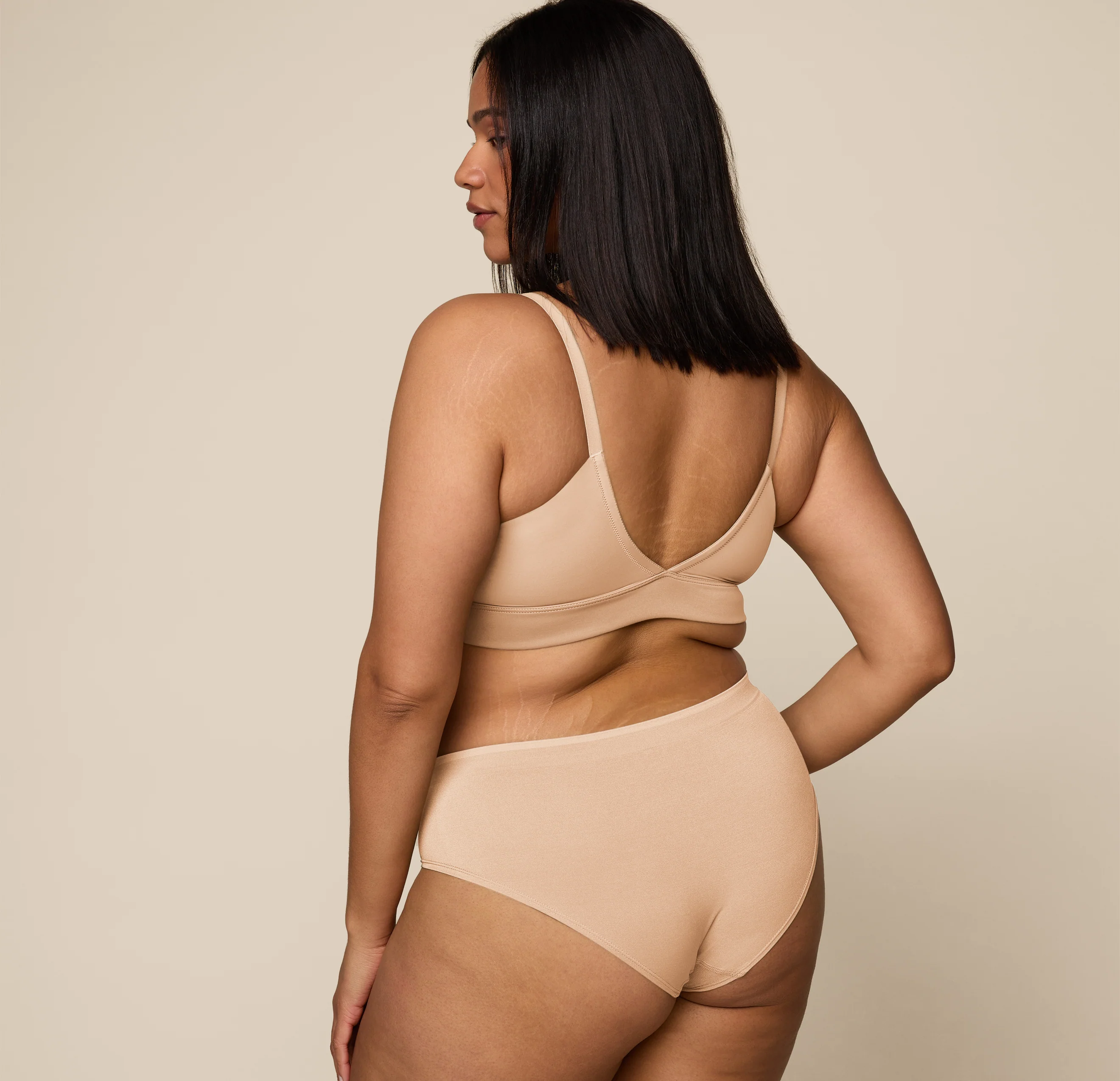 Bliss Triangle Bralette - Beige - Image 6