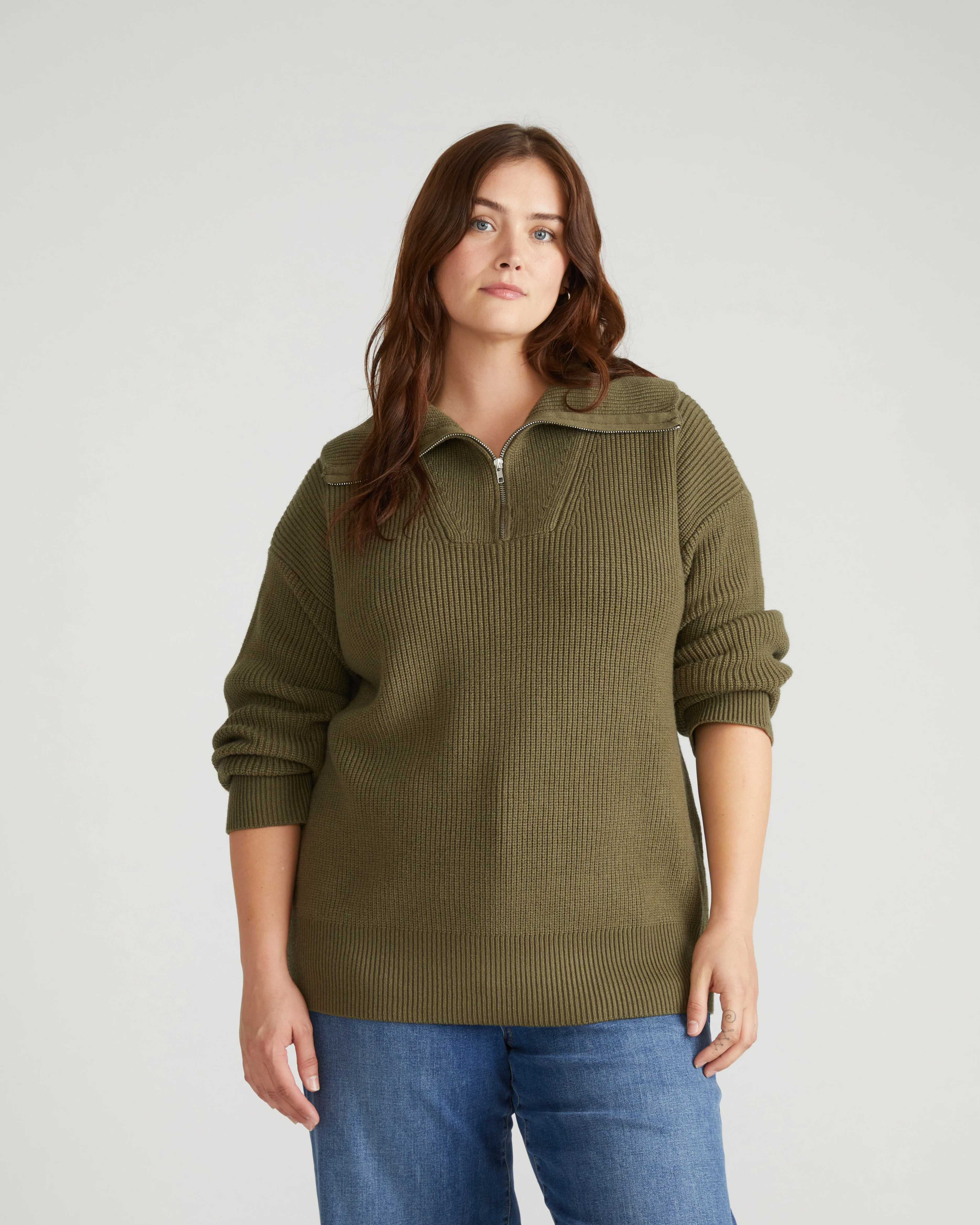 Brenda Zip Sweater - Camo - Image 2