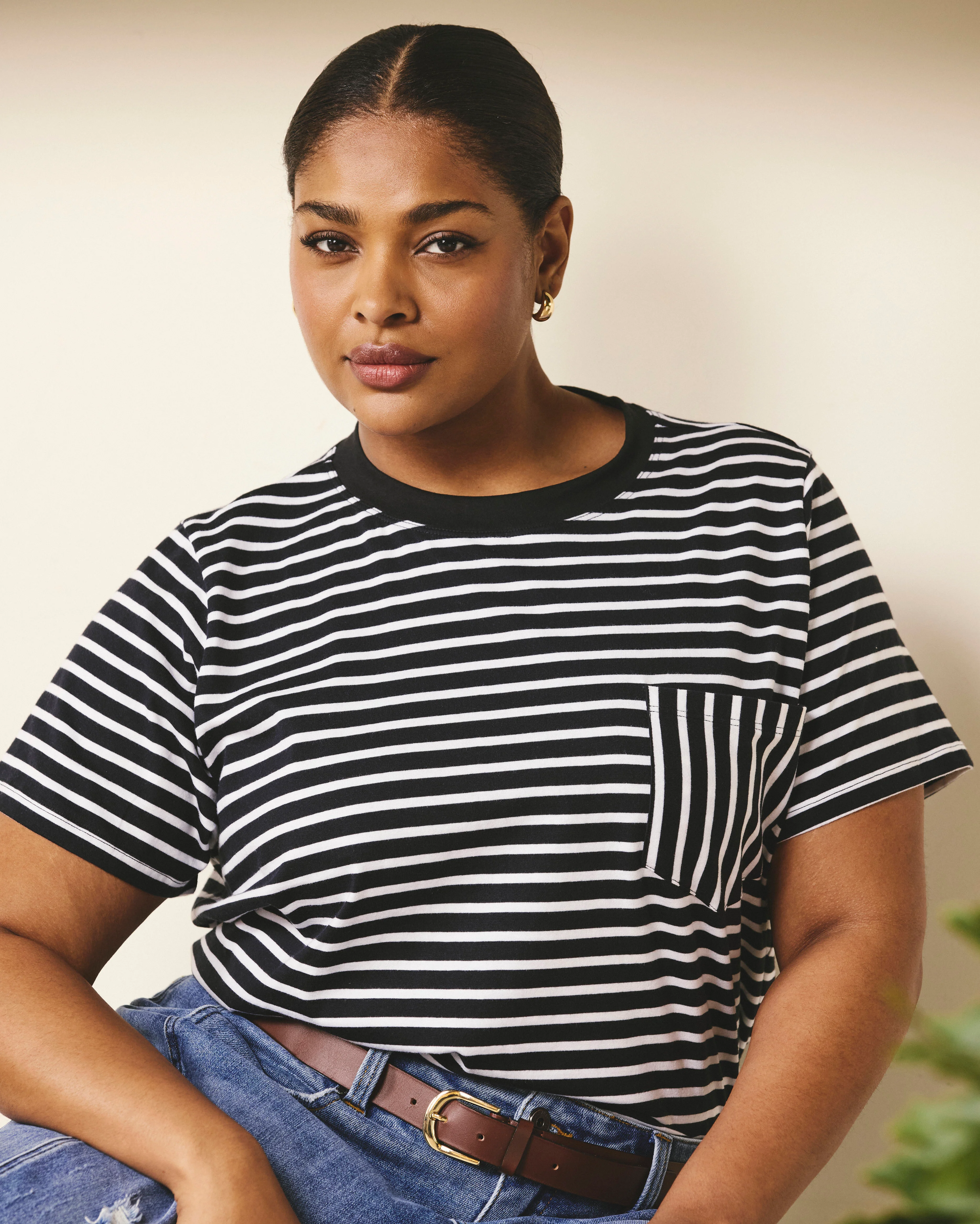 Breton Stripe Garcon Tee - Black/White Stripe - Image 3