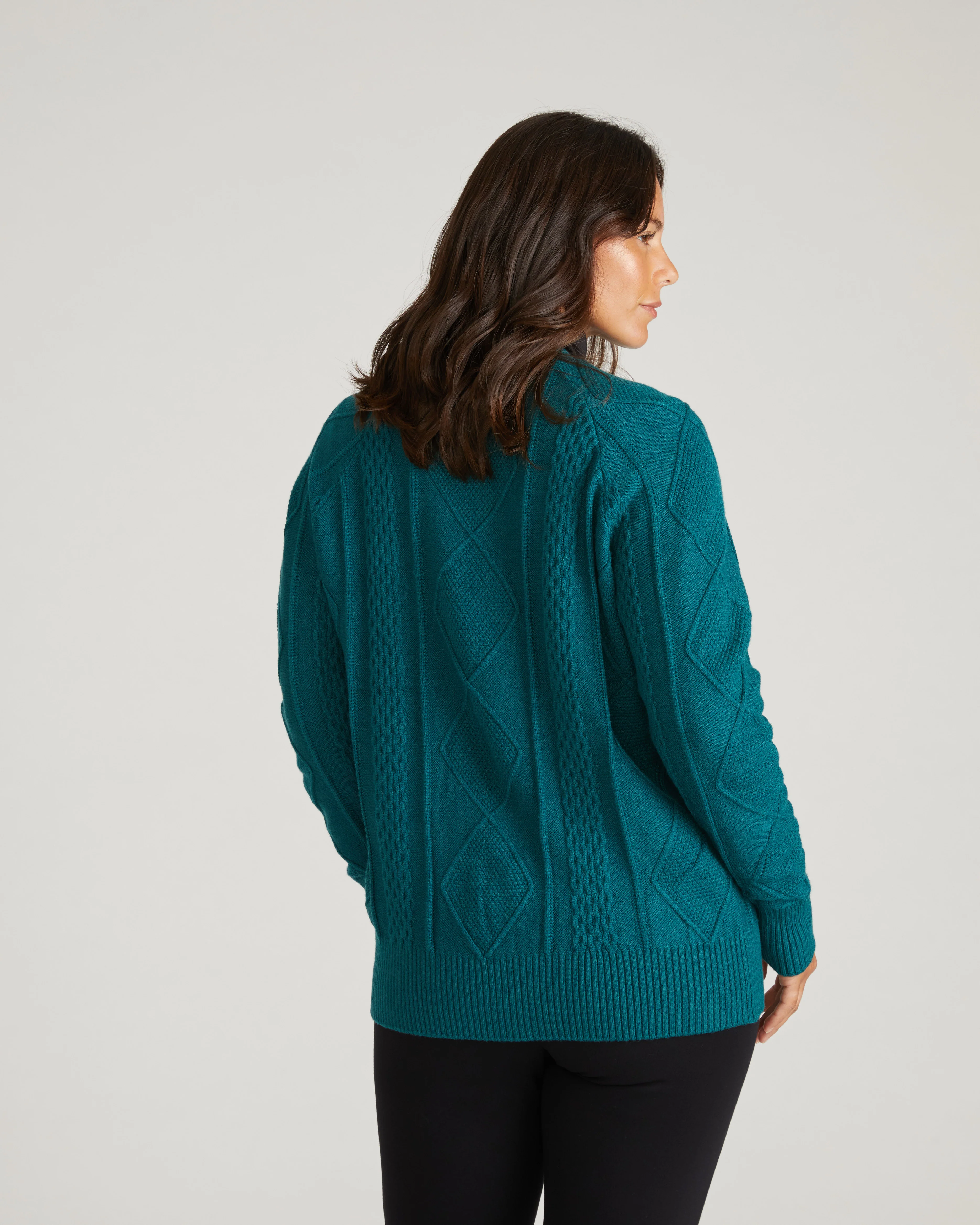 Cable Knit Cardigan - Botanic - Image 4
