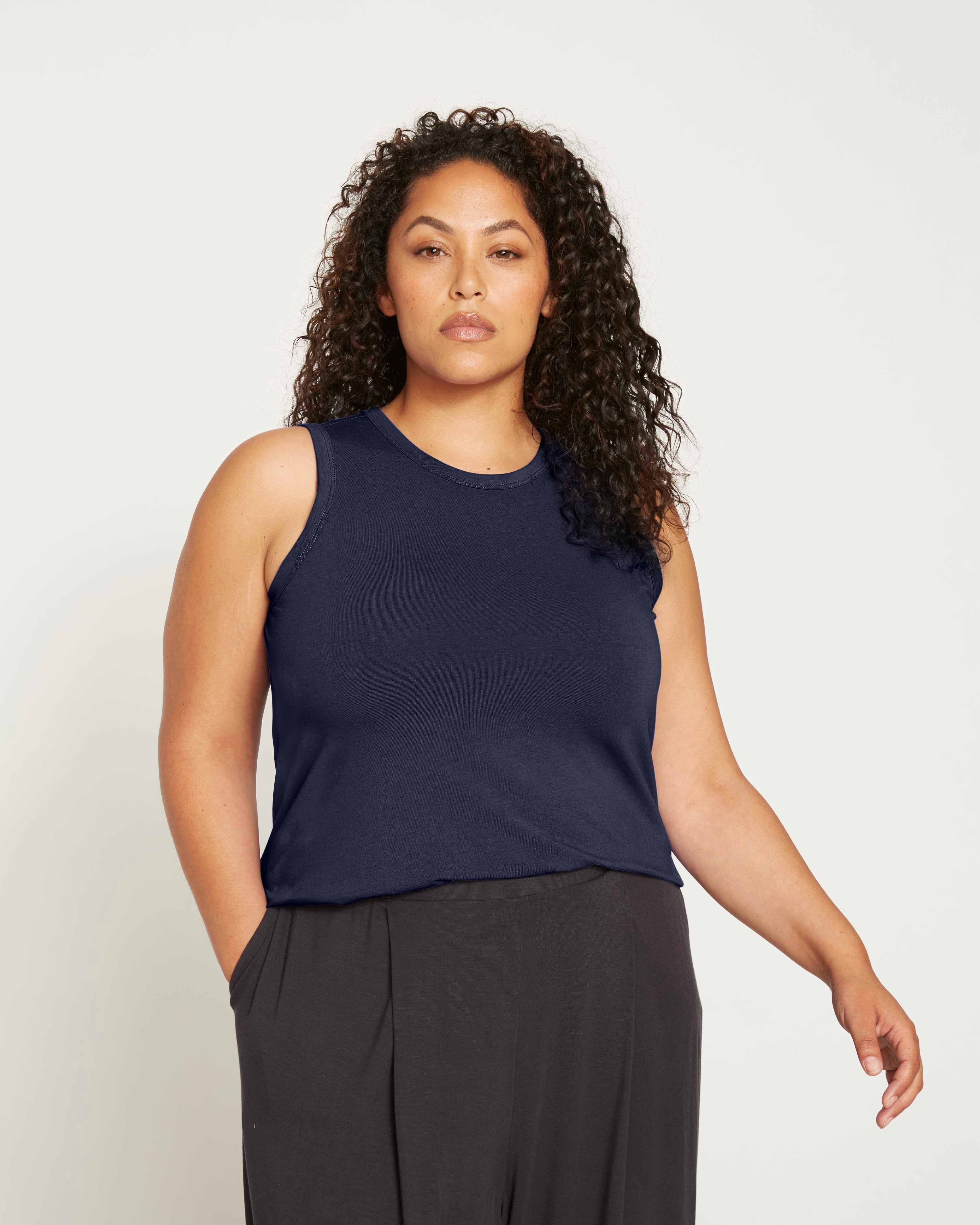 Cai High Neck Tank - Midnight - Image 2