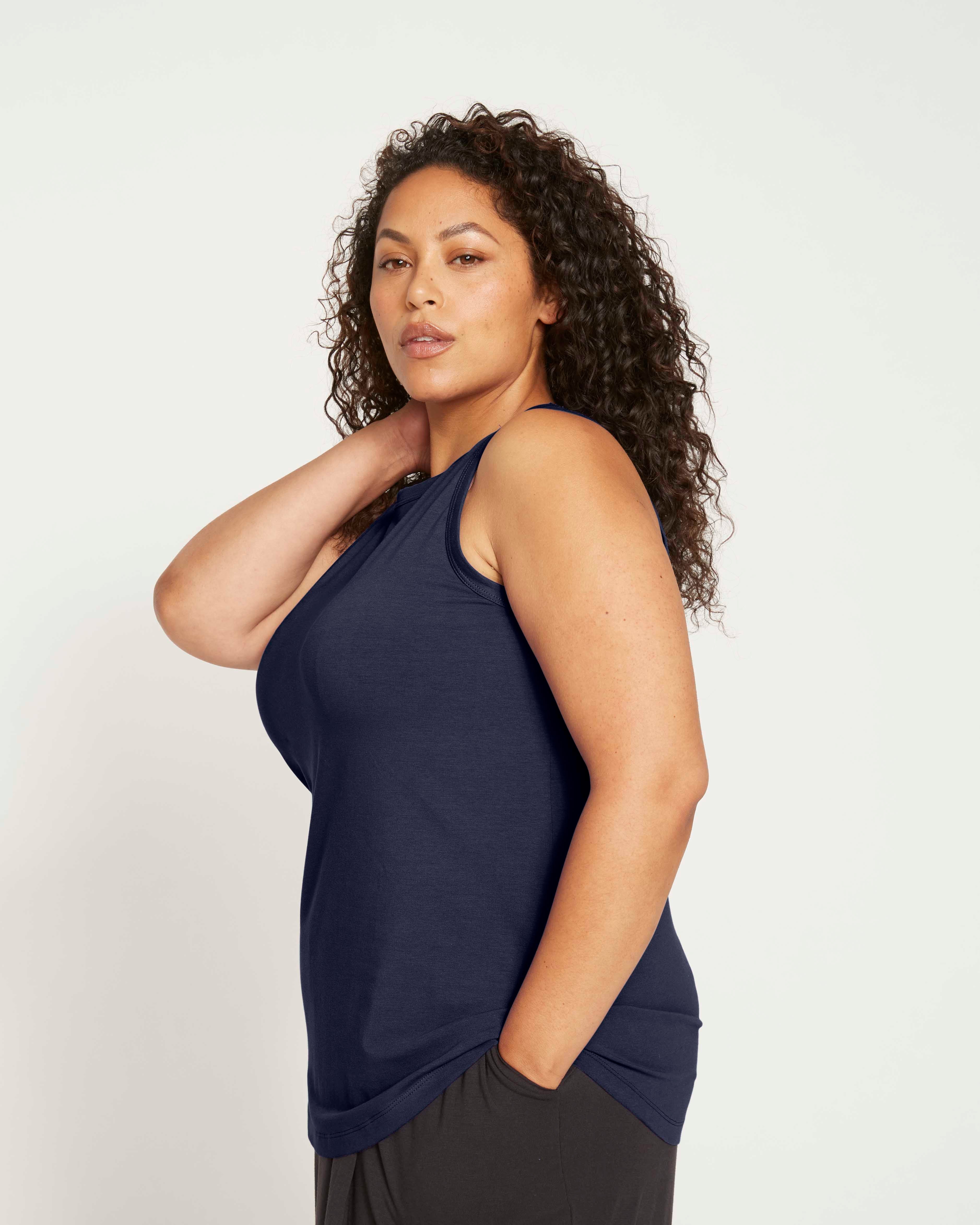 Cai High Neck Tank - Midnight - Image 3