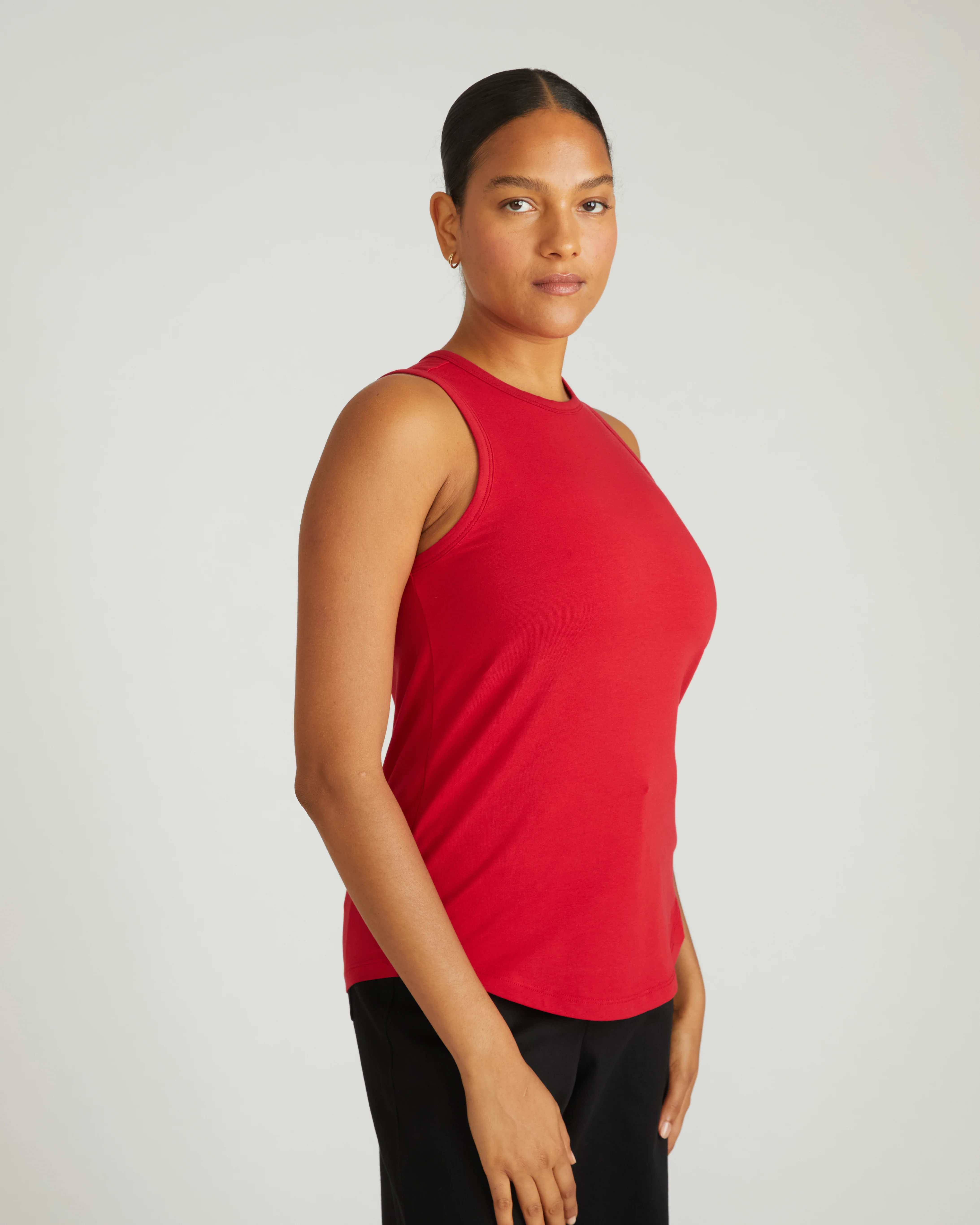 Cai High Neck Tank - Ruby Red - Image 2