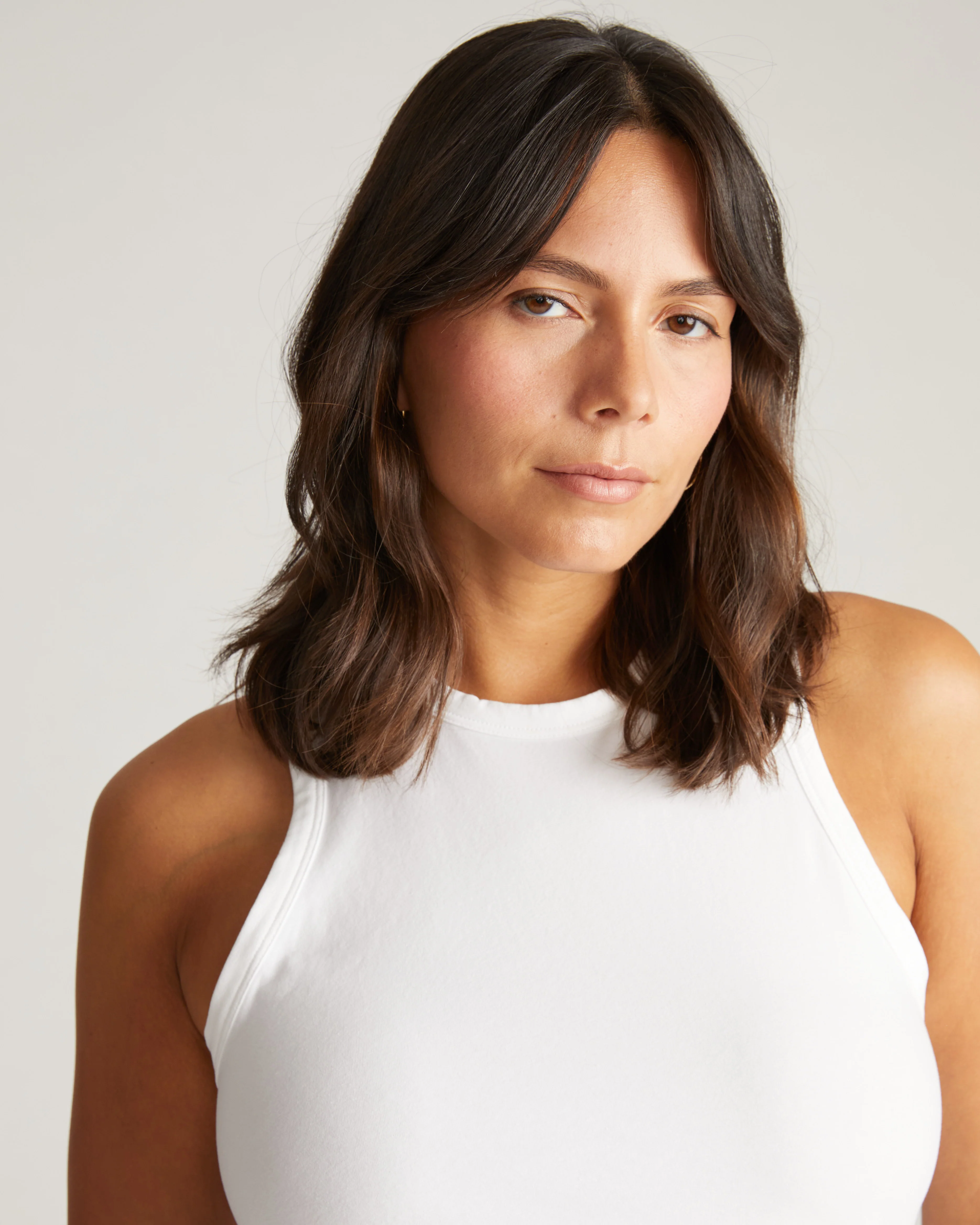 Cai High Neck Tank - White - Image 3
