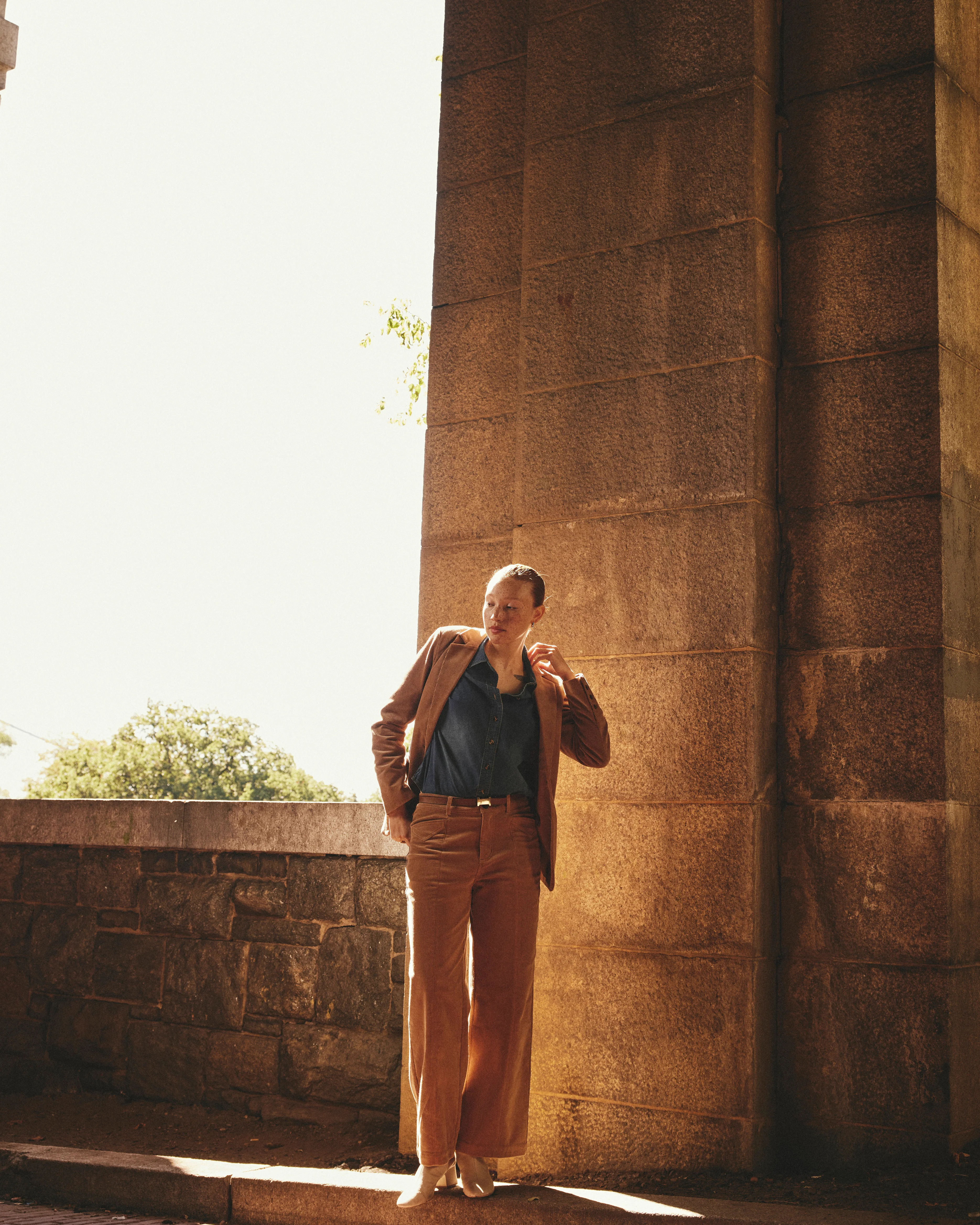 Camila Wide Leg Corduroy Pants - Classic Camel - Image 7