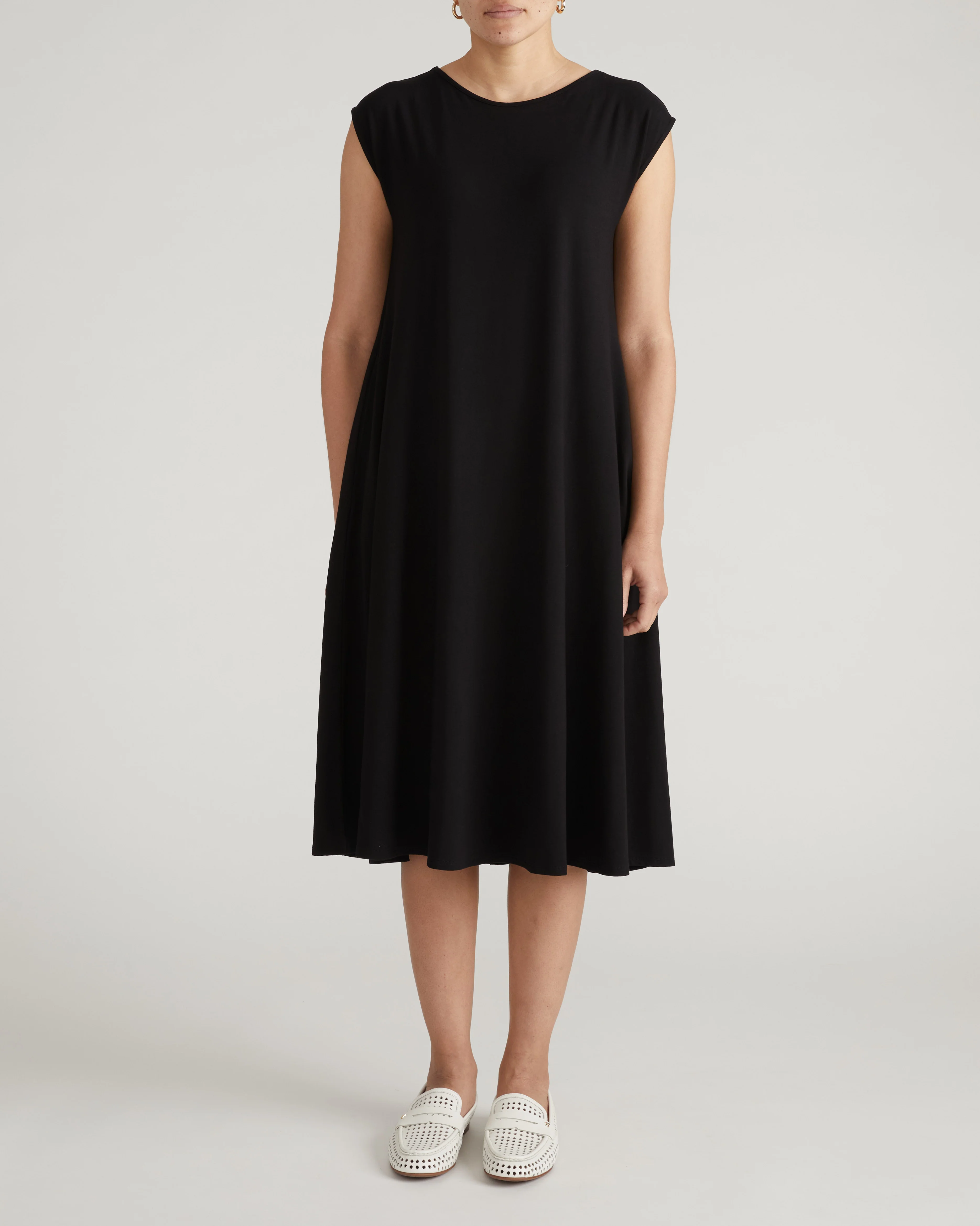 Capri Divine Jersey Flared Dress - Black - Image 4
