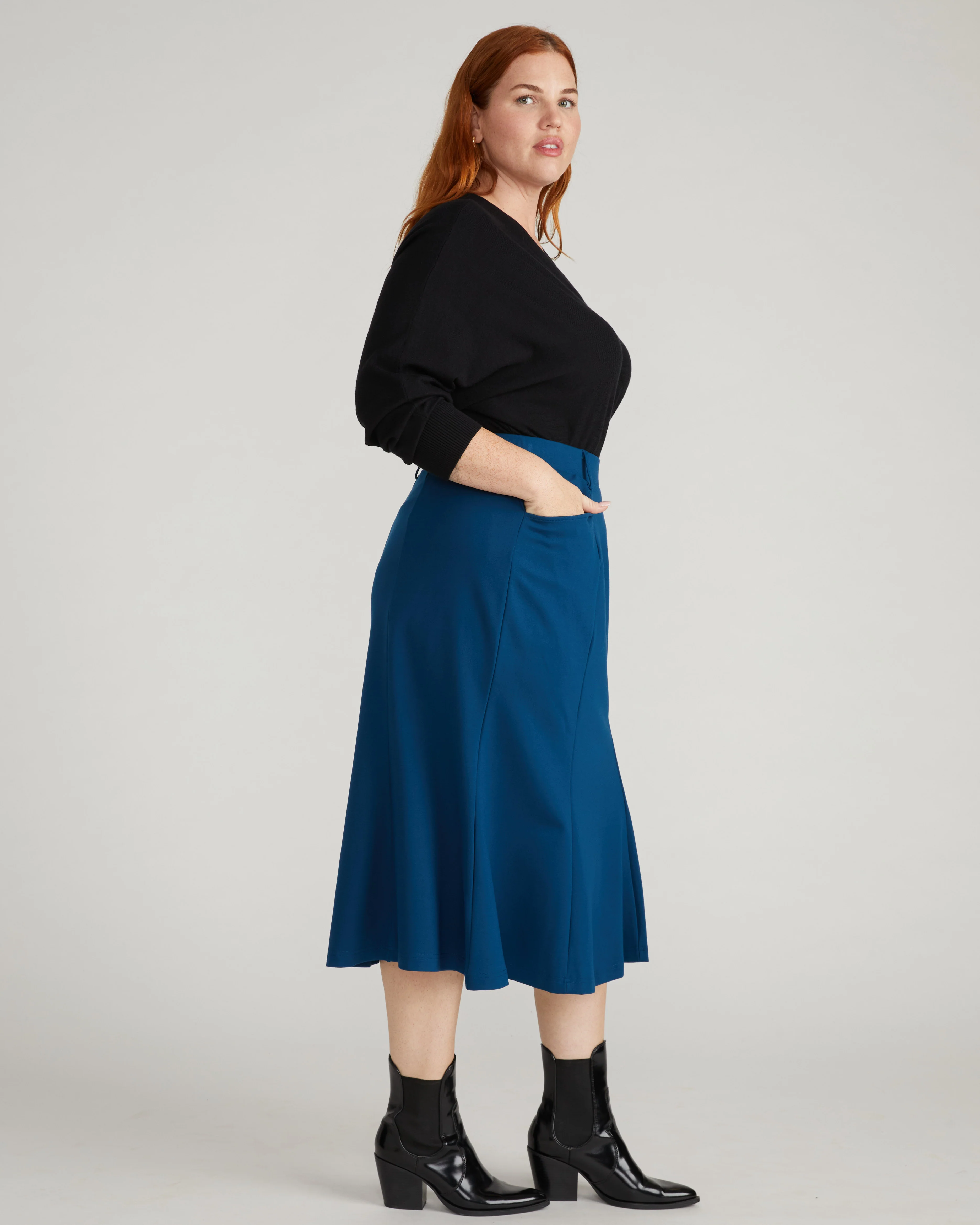 Carla Ponte Skirt - Deep Teal - Image 2
