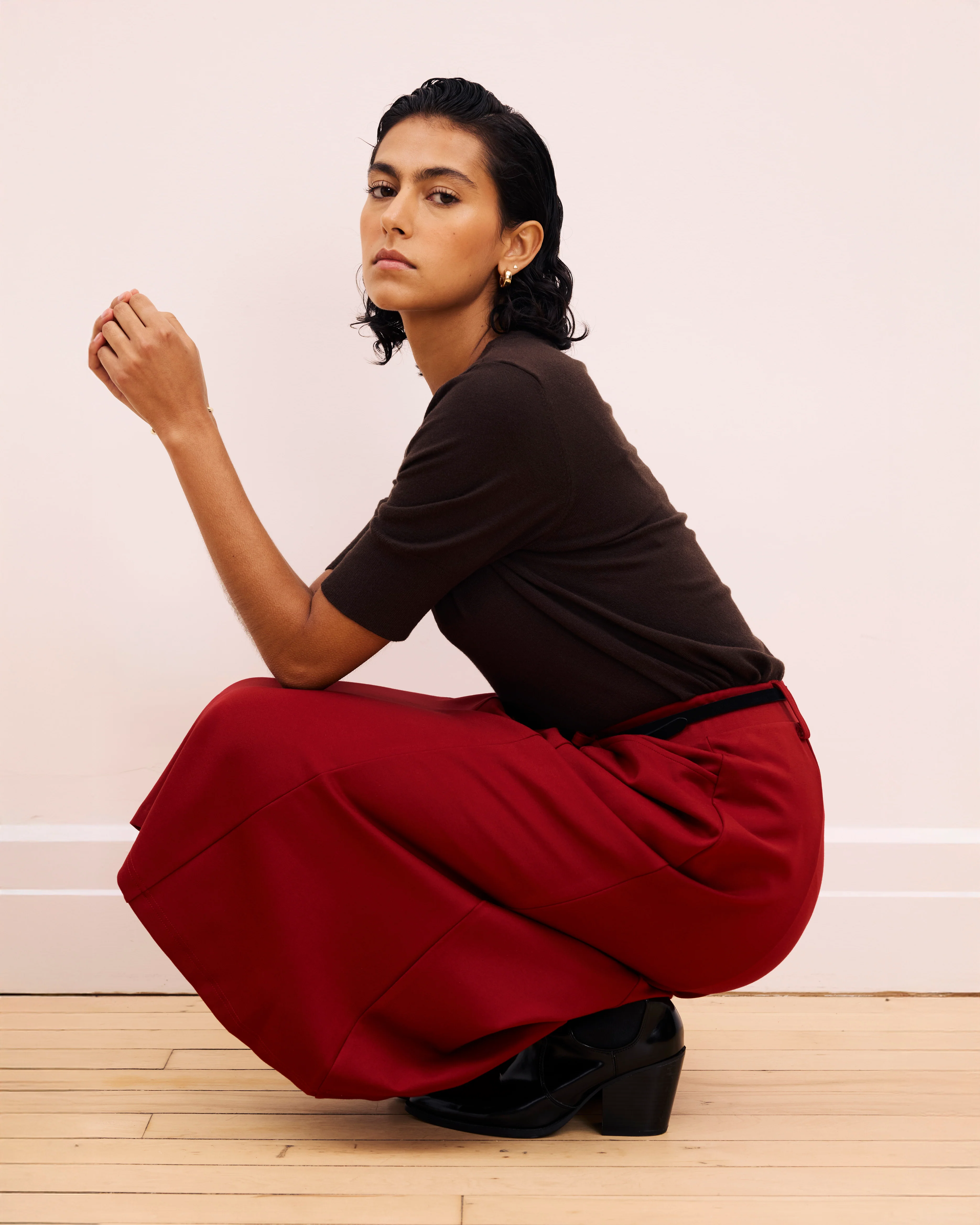 Carla Ponte Skirt - Garnet - Image 4