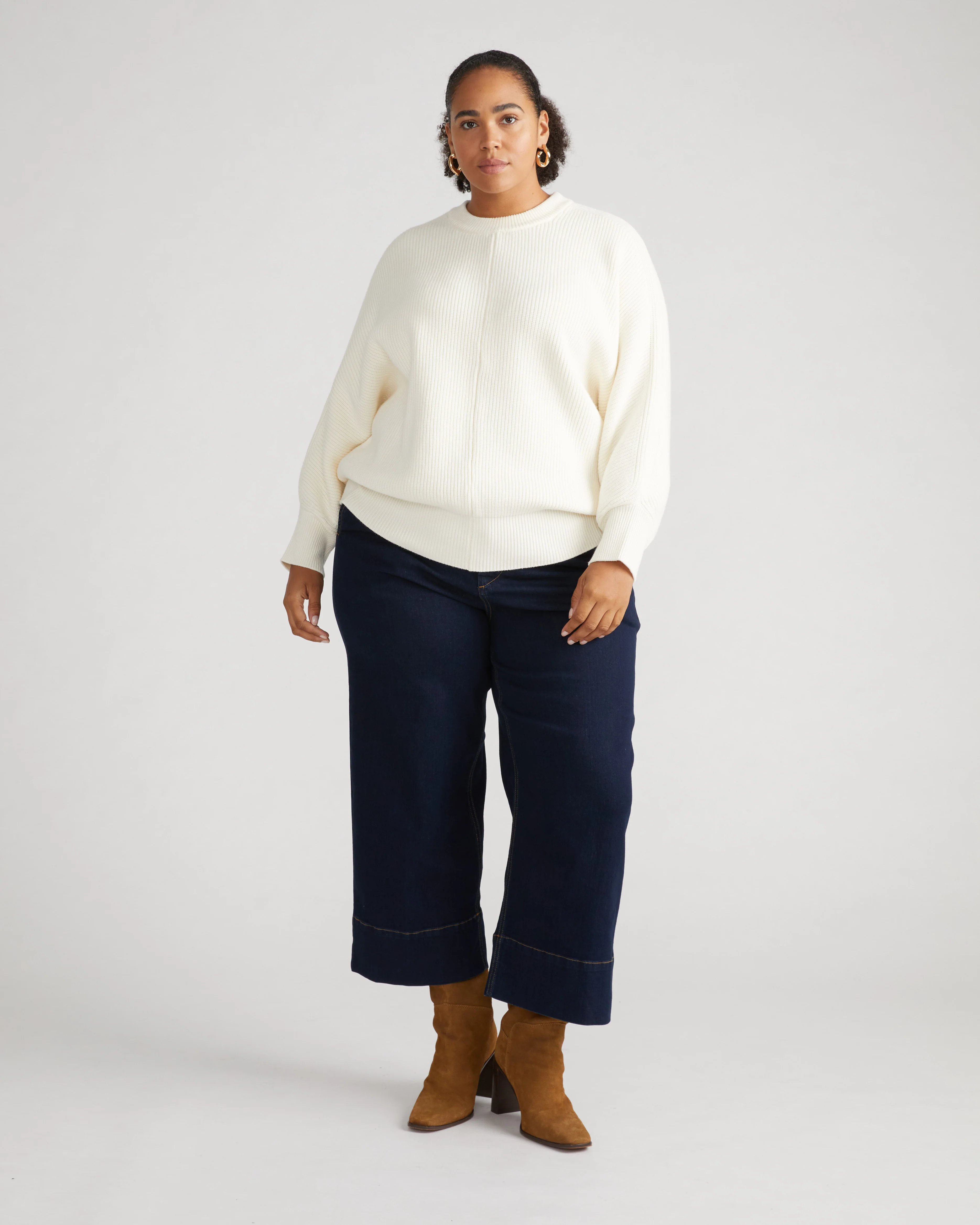 Carol High Rise Cropped Jeans - Dark Indigo - Image 3