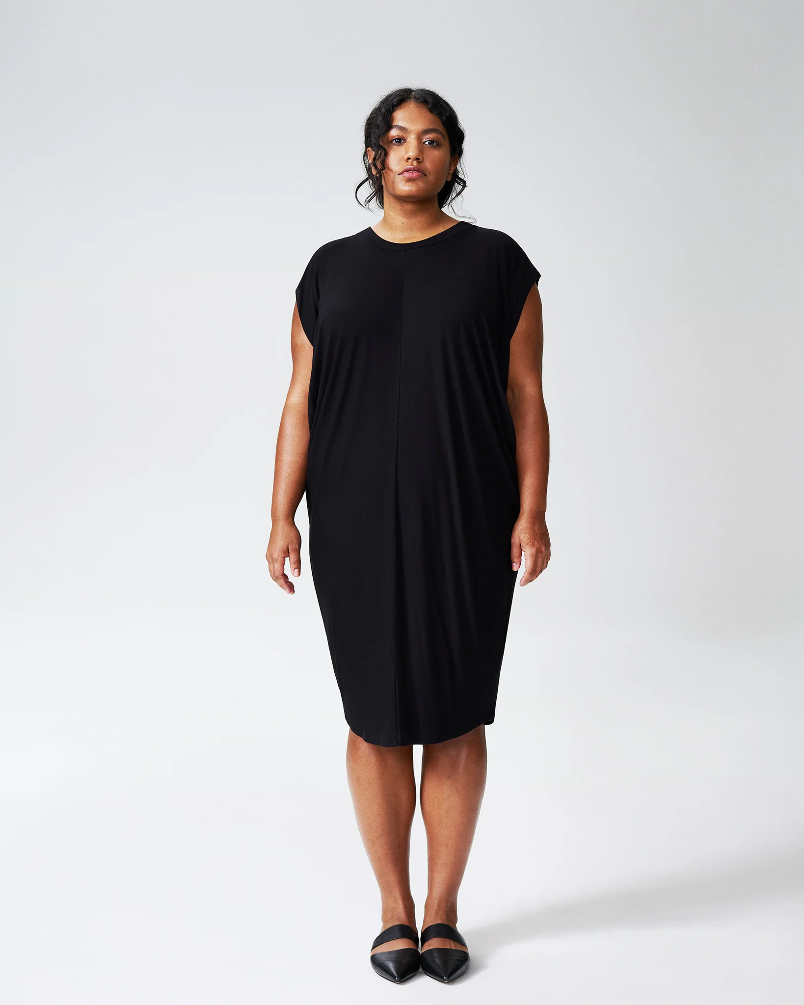 Carrea Relaxed Liquid Jersey Dress - Black - Image 5