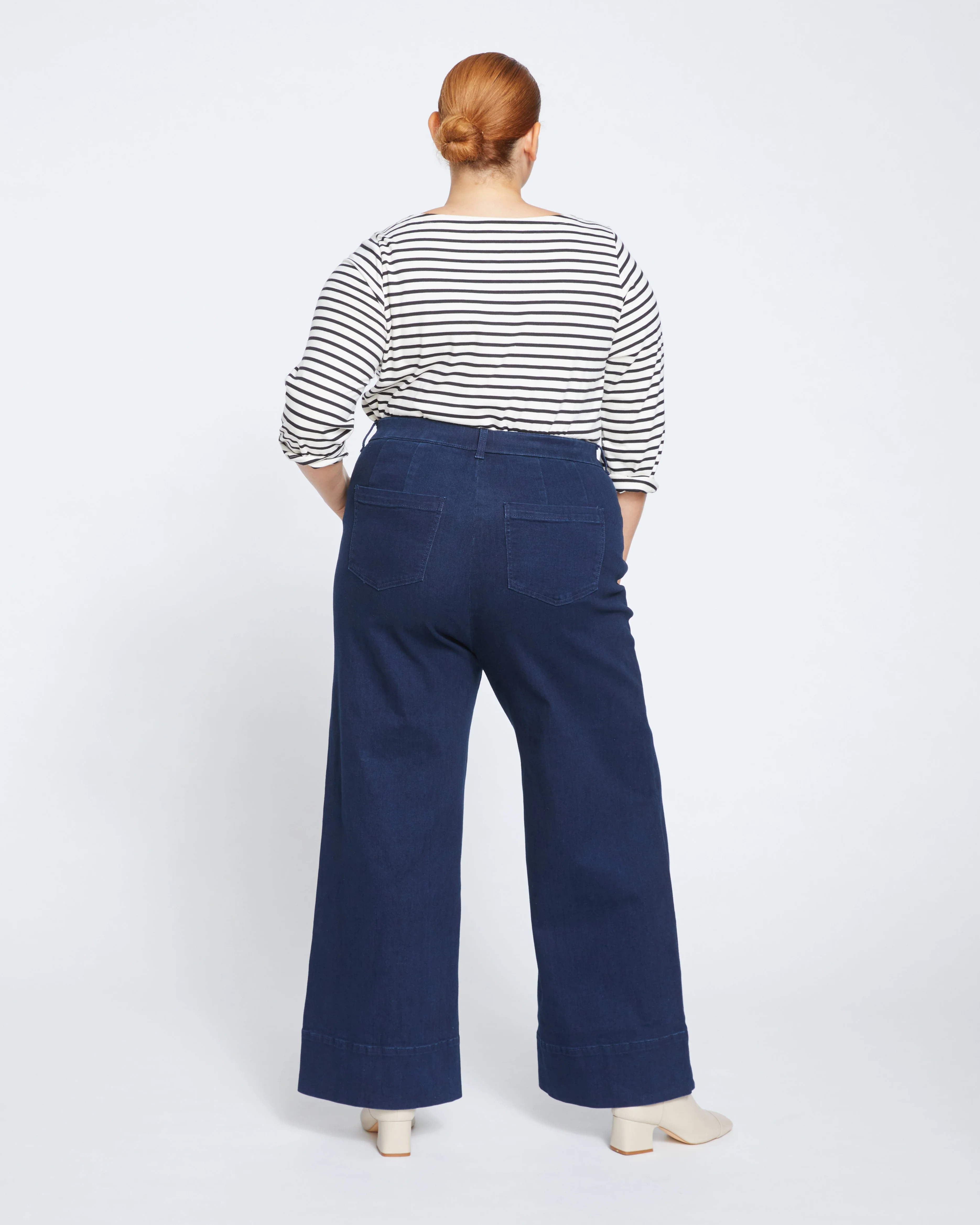 Carrie High Rise Wide Leg Jeans - Dark Indigo - Image 6