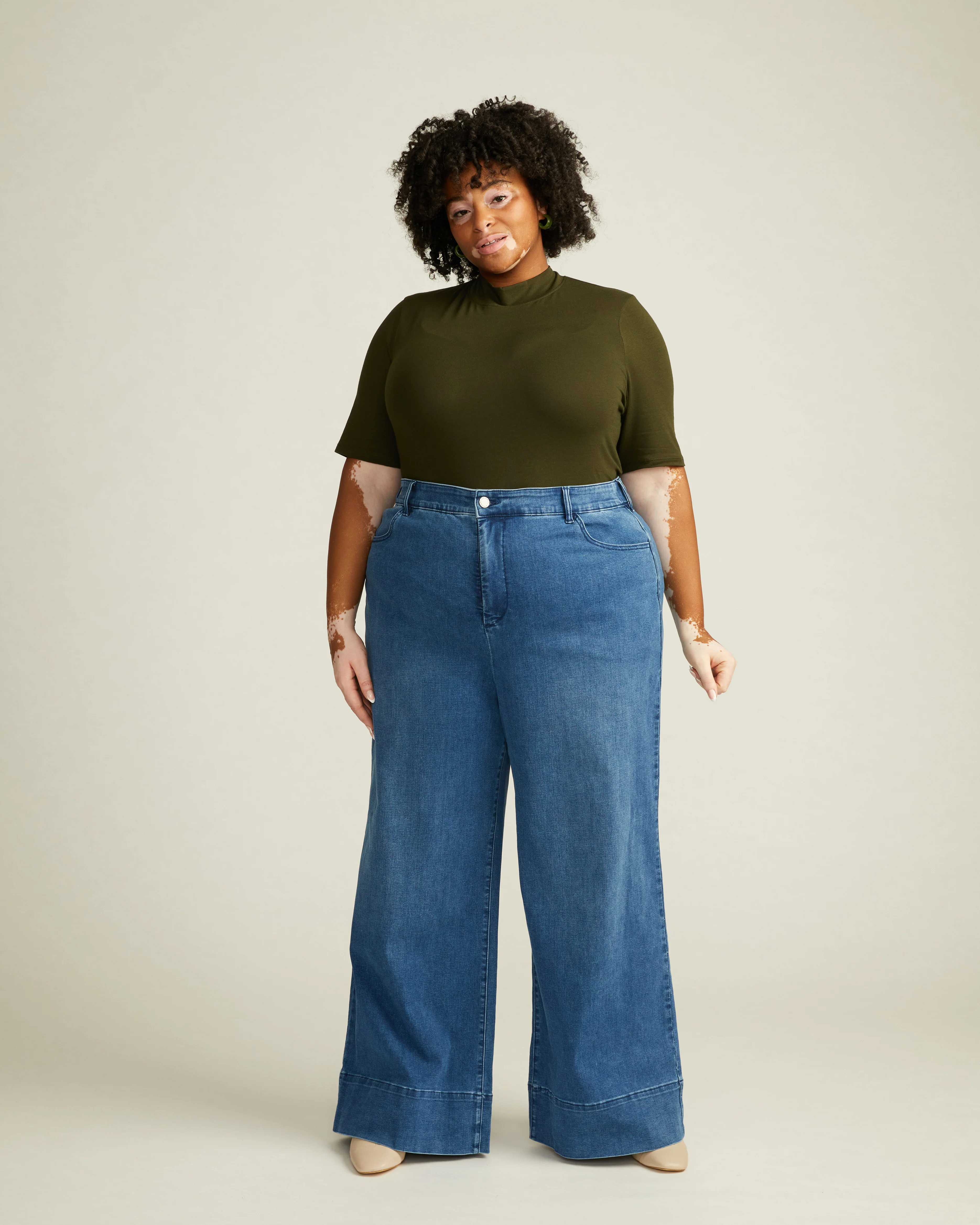 Carrie High Rise Wide Leg Jeans - True Blue - Image 6