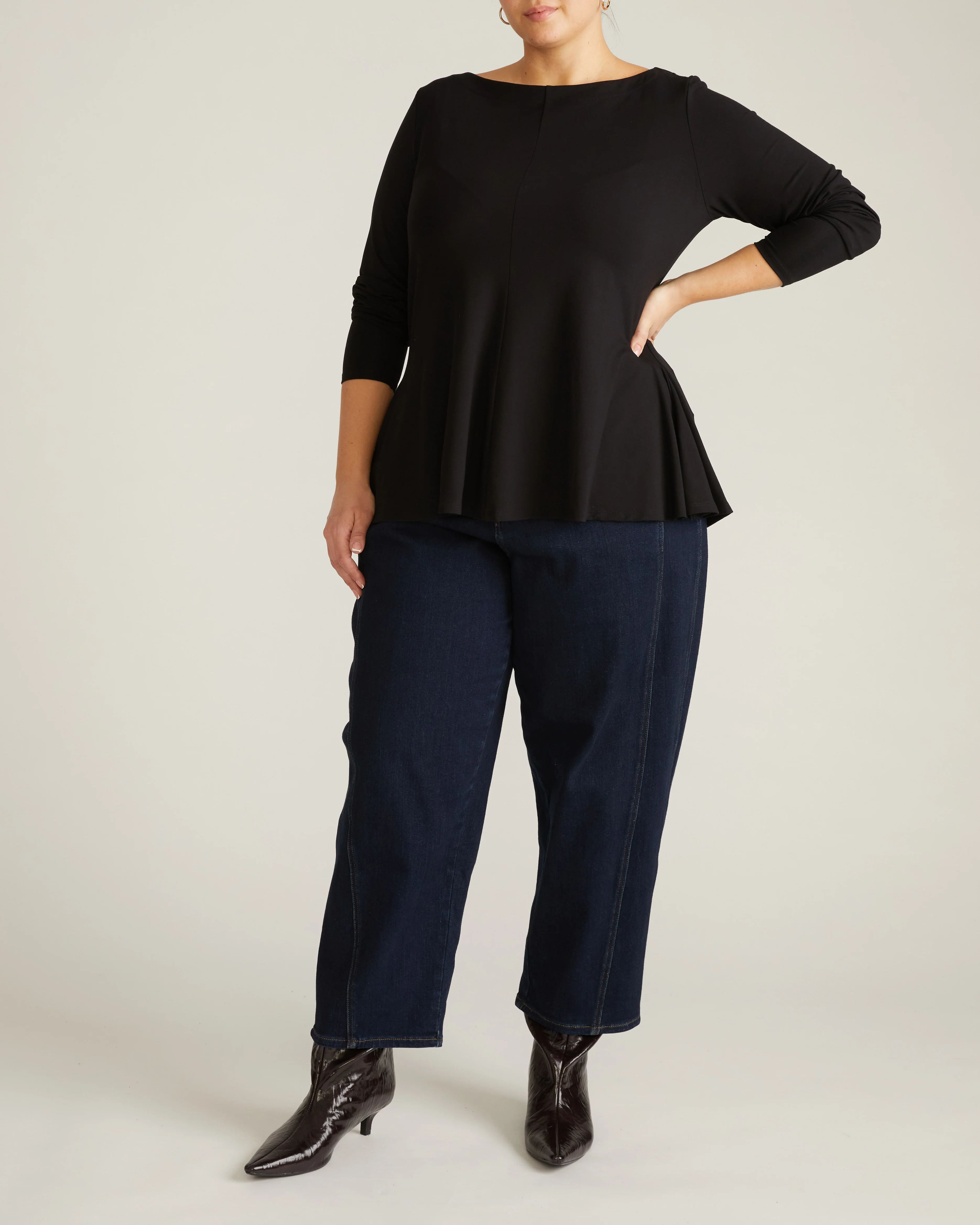 Cassandra Divine Jersey Top - Black - Image 2