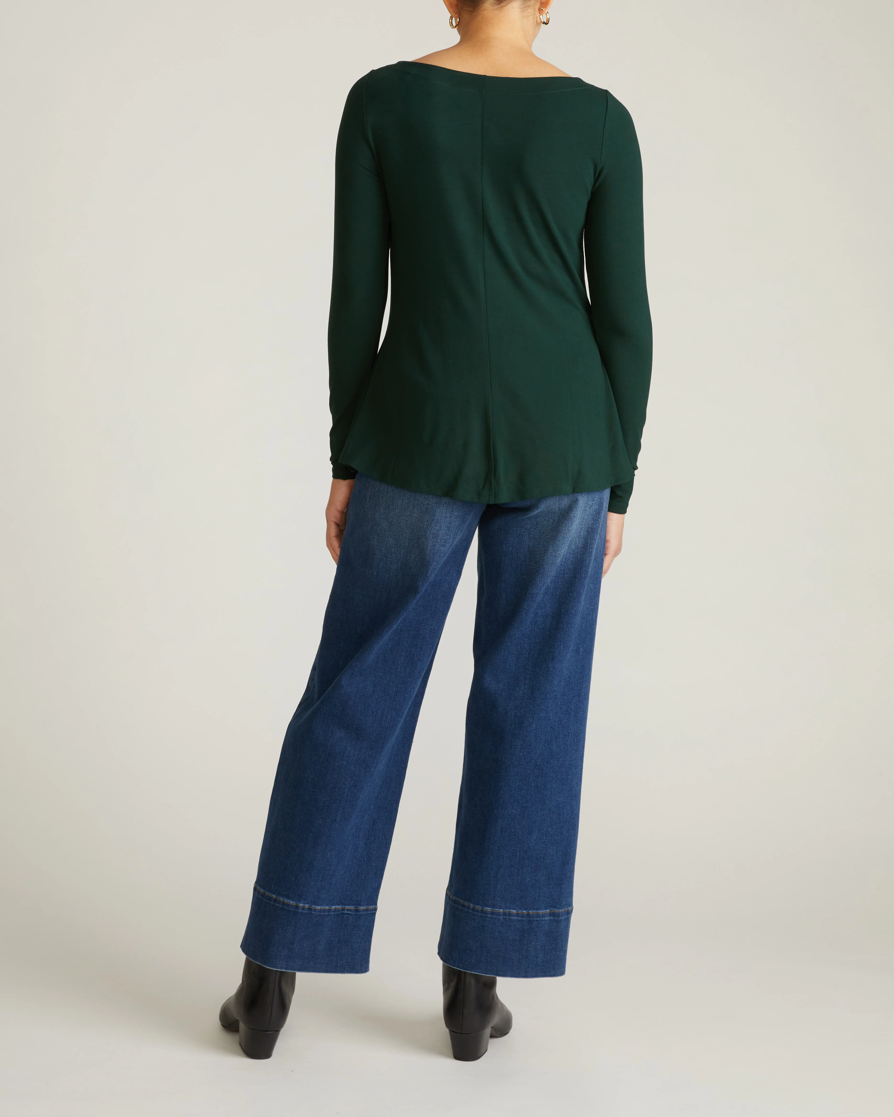 Cassandra Divine Jersey Top - Forest Green - Image 4