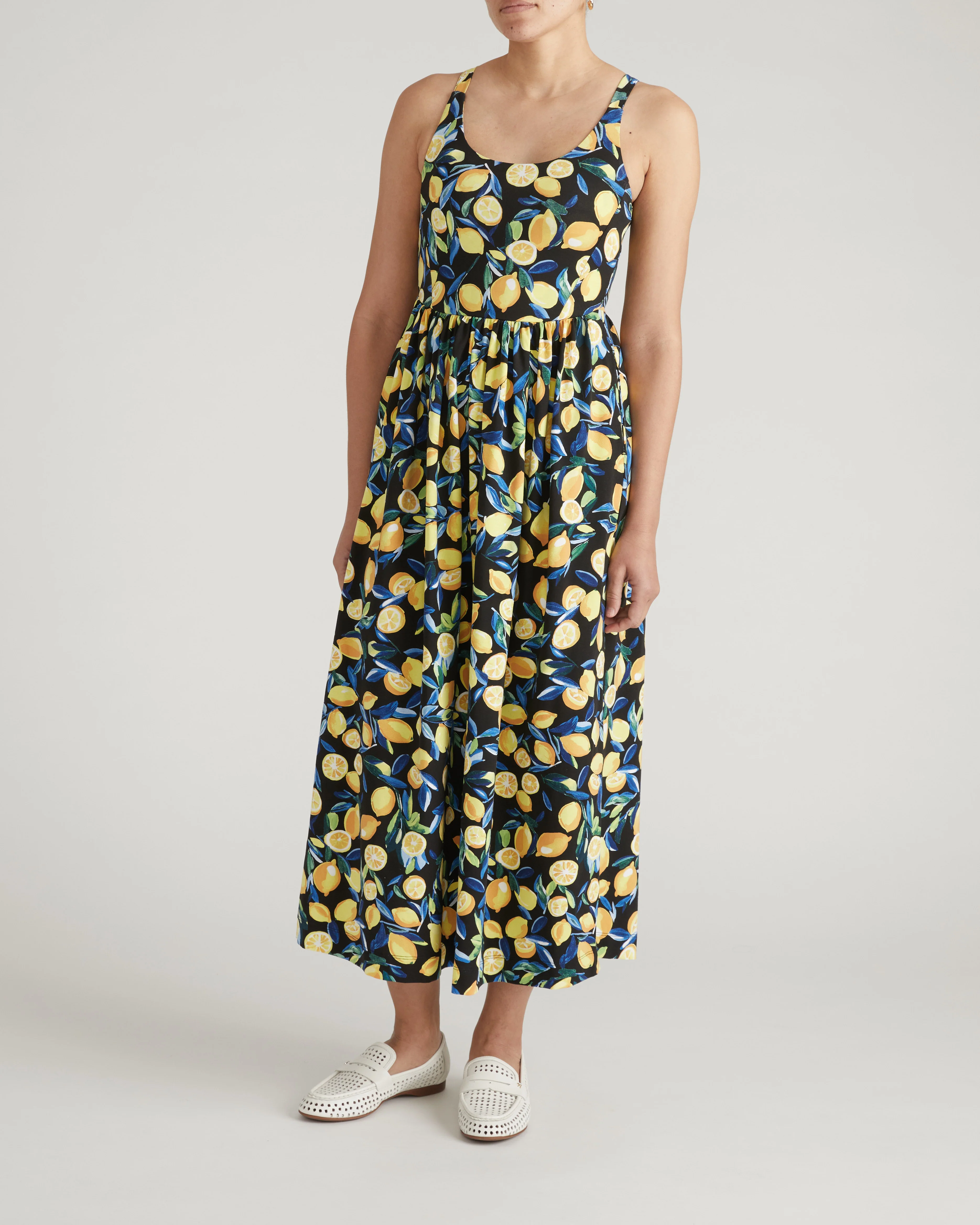 Cayo Cami Dress - Black Limoncello Print - Image 3