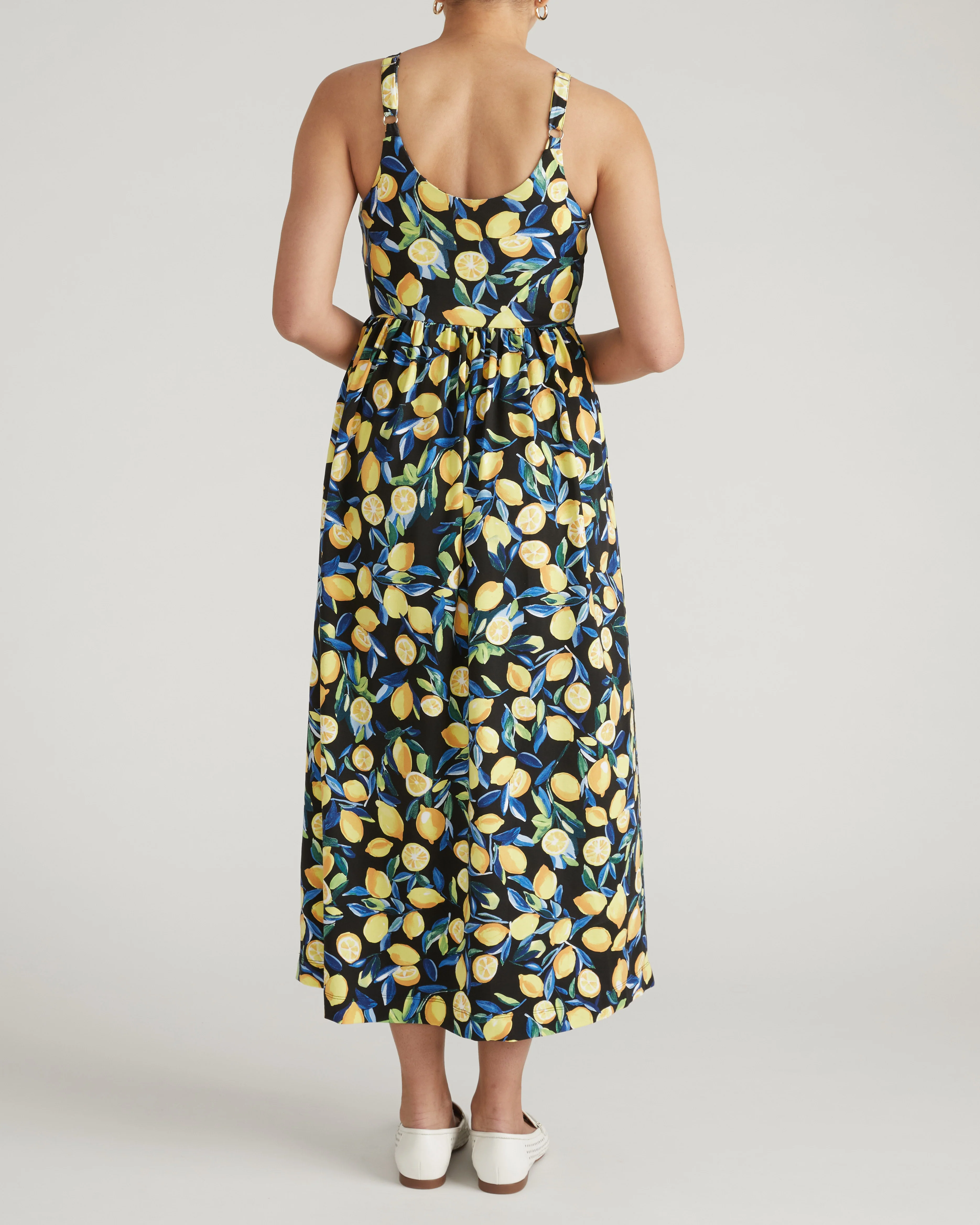 Cayo Cami Dress - Black Limoncello Print - Image 5