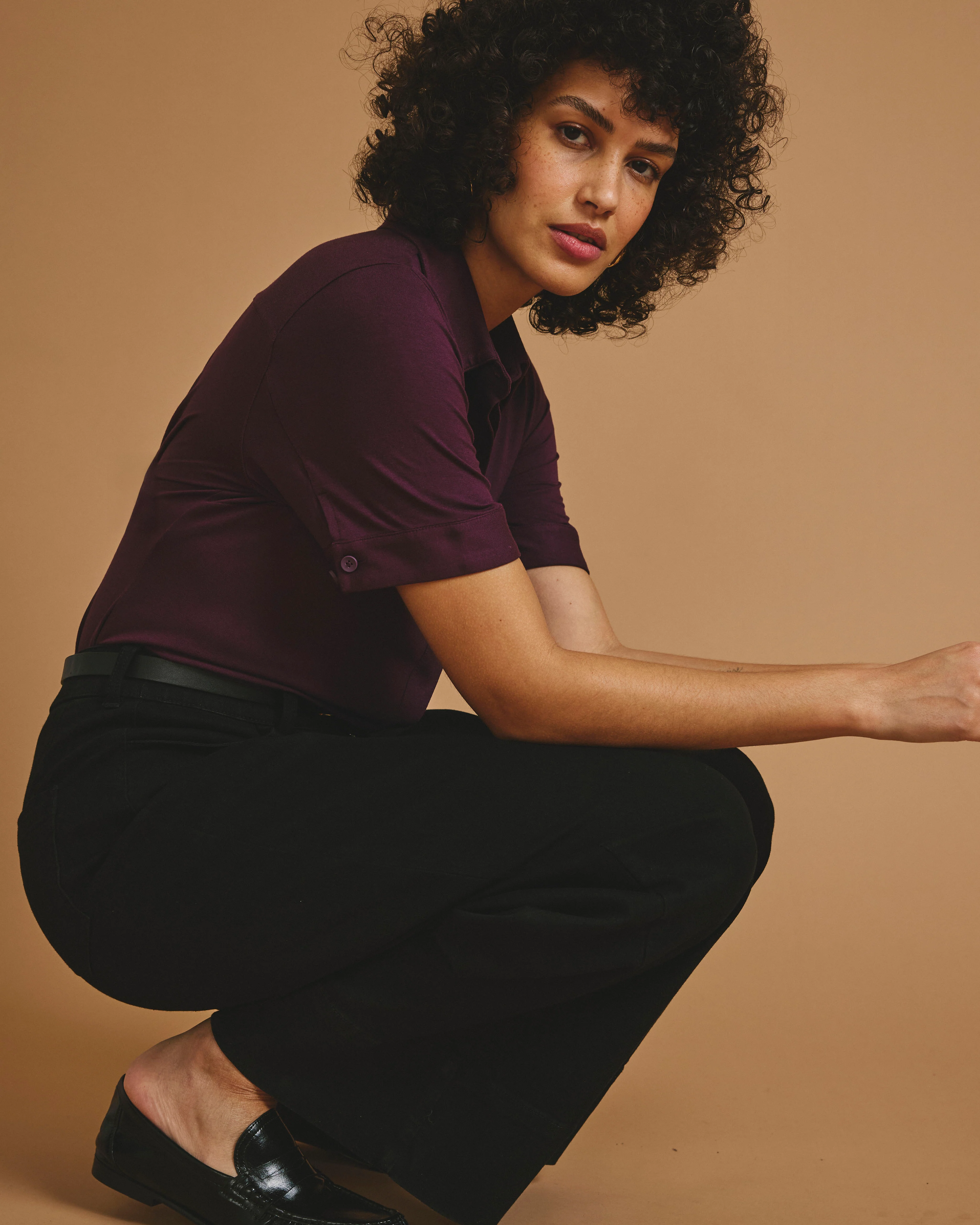 Chelsea Liquid Jersey Short Sleeve Shirt - Acai - Image 3