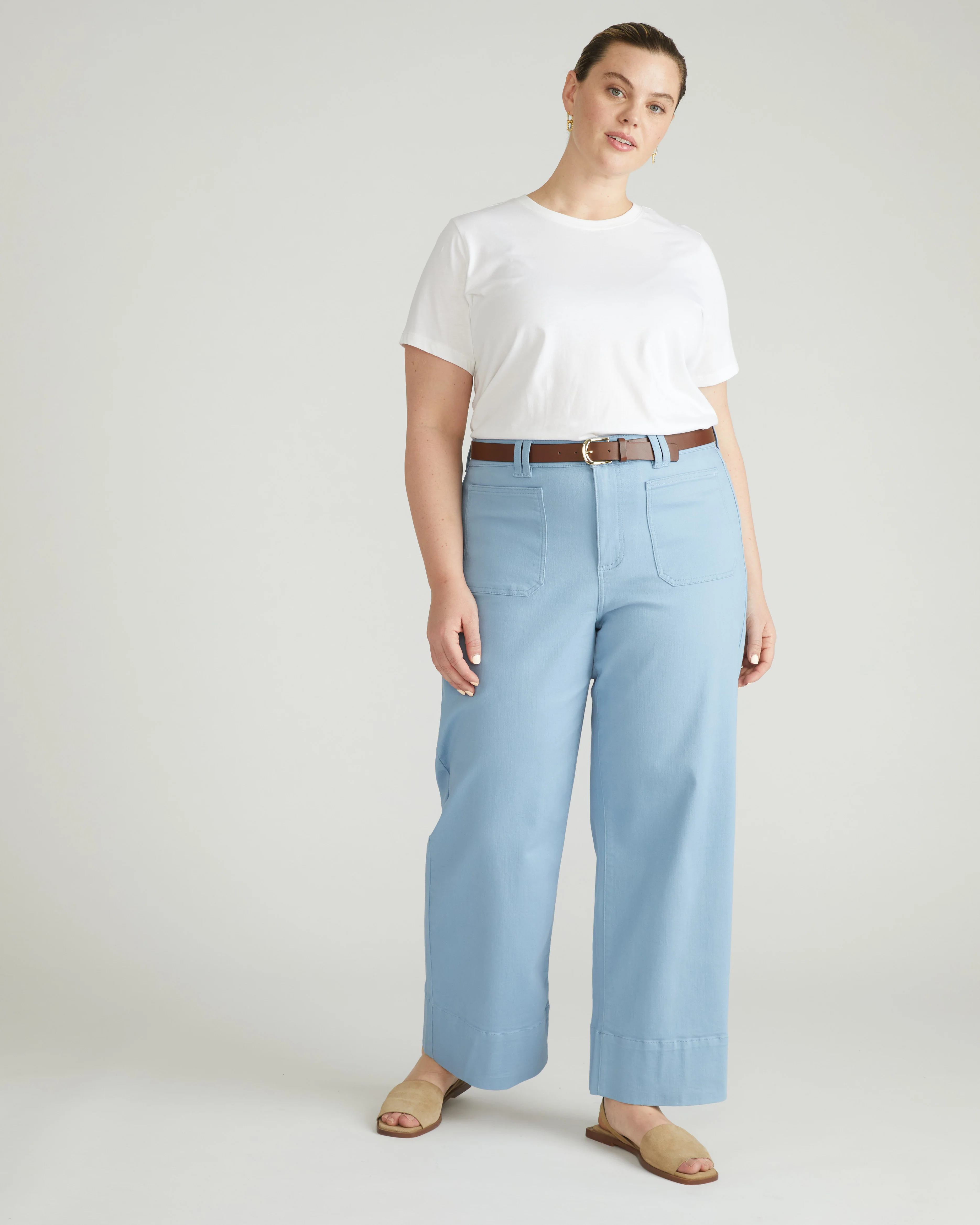 Claudia High Rise Stretch Jeans - Clear Sky - Image 3