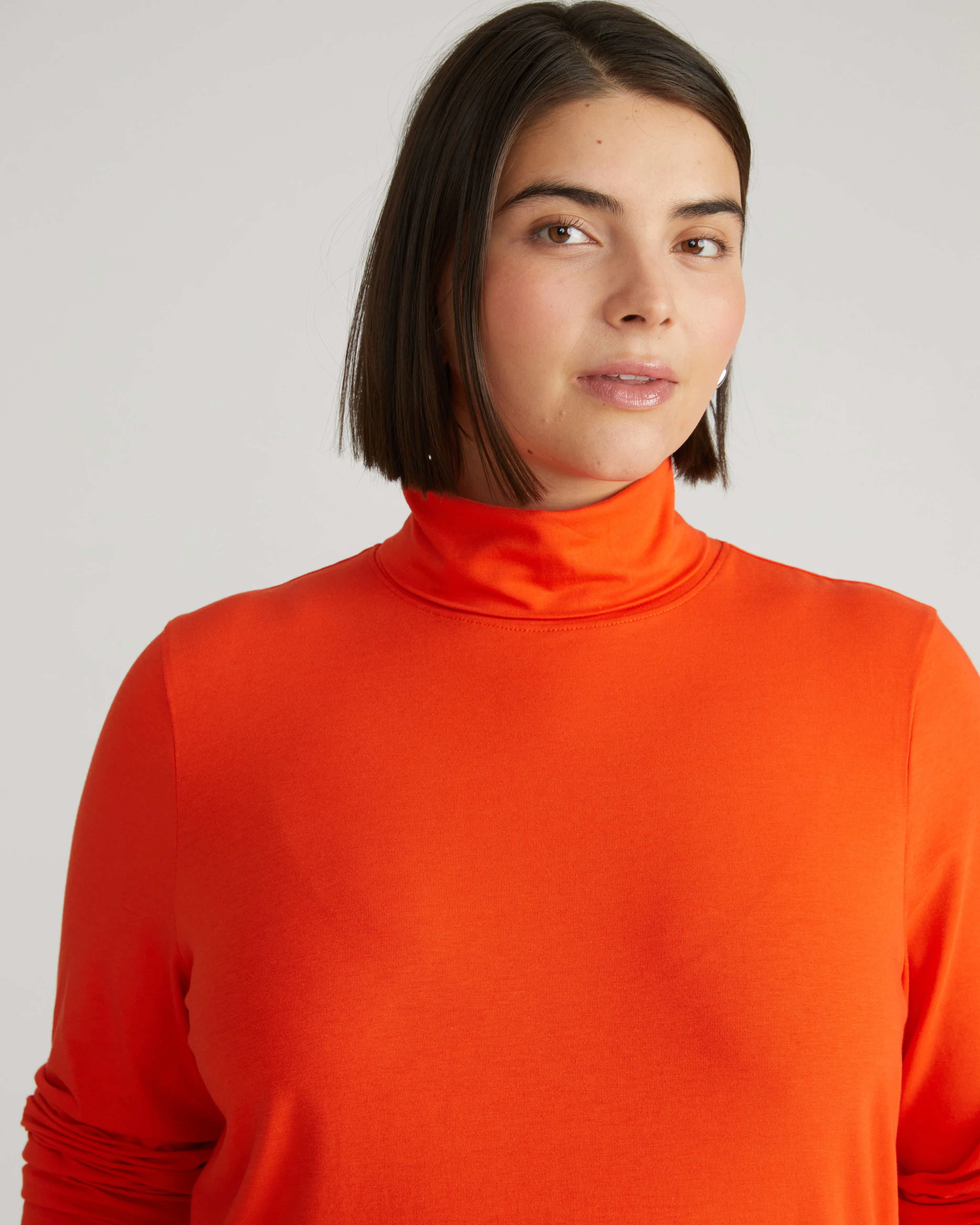 Close Fit Turtleneck - Poppy - Image 2