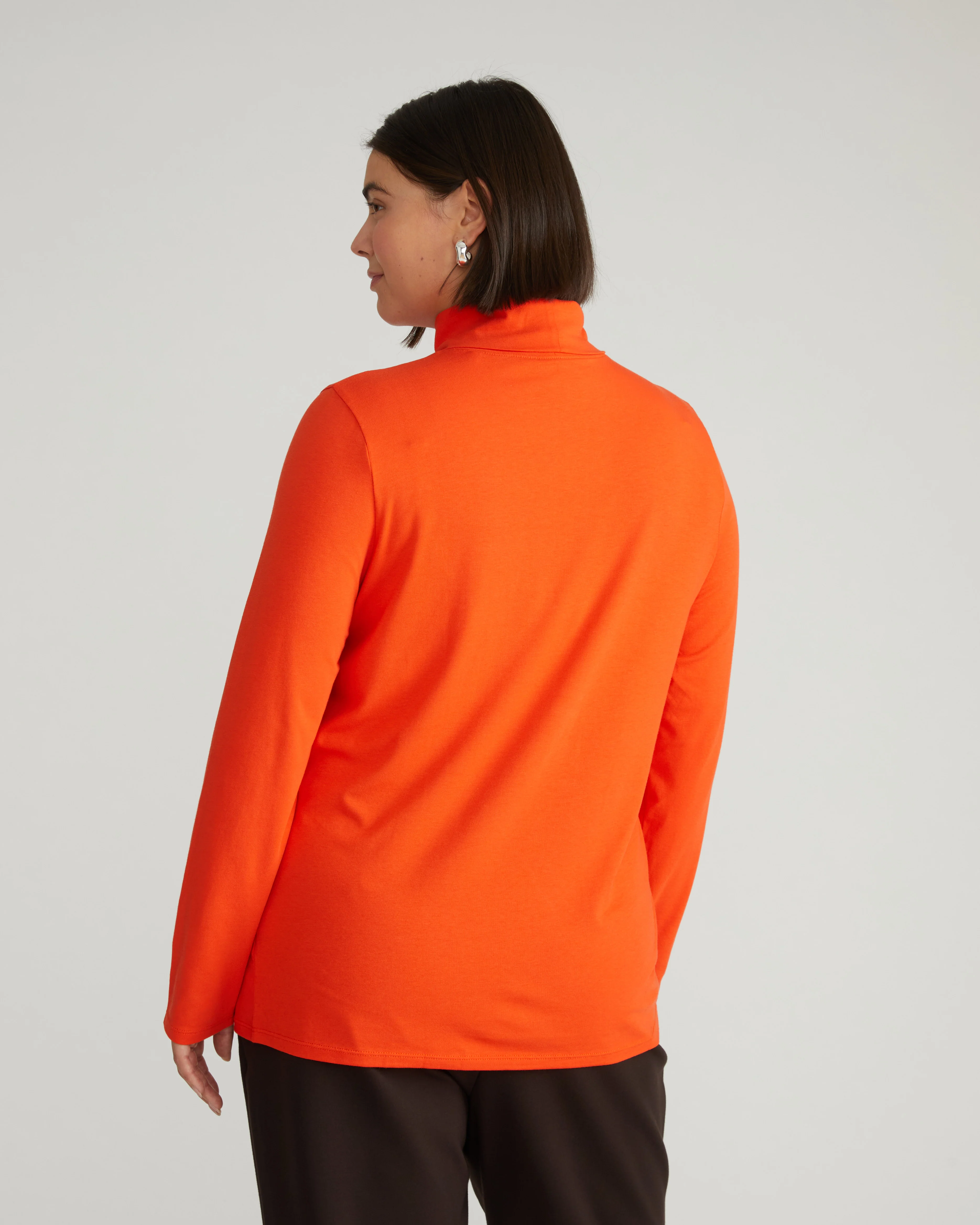 Close Fit Turtleneck - Poppy - Image 4